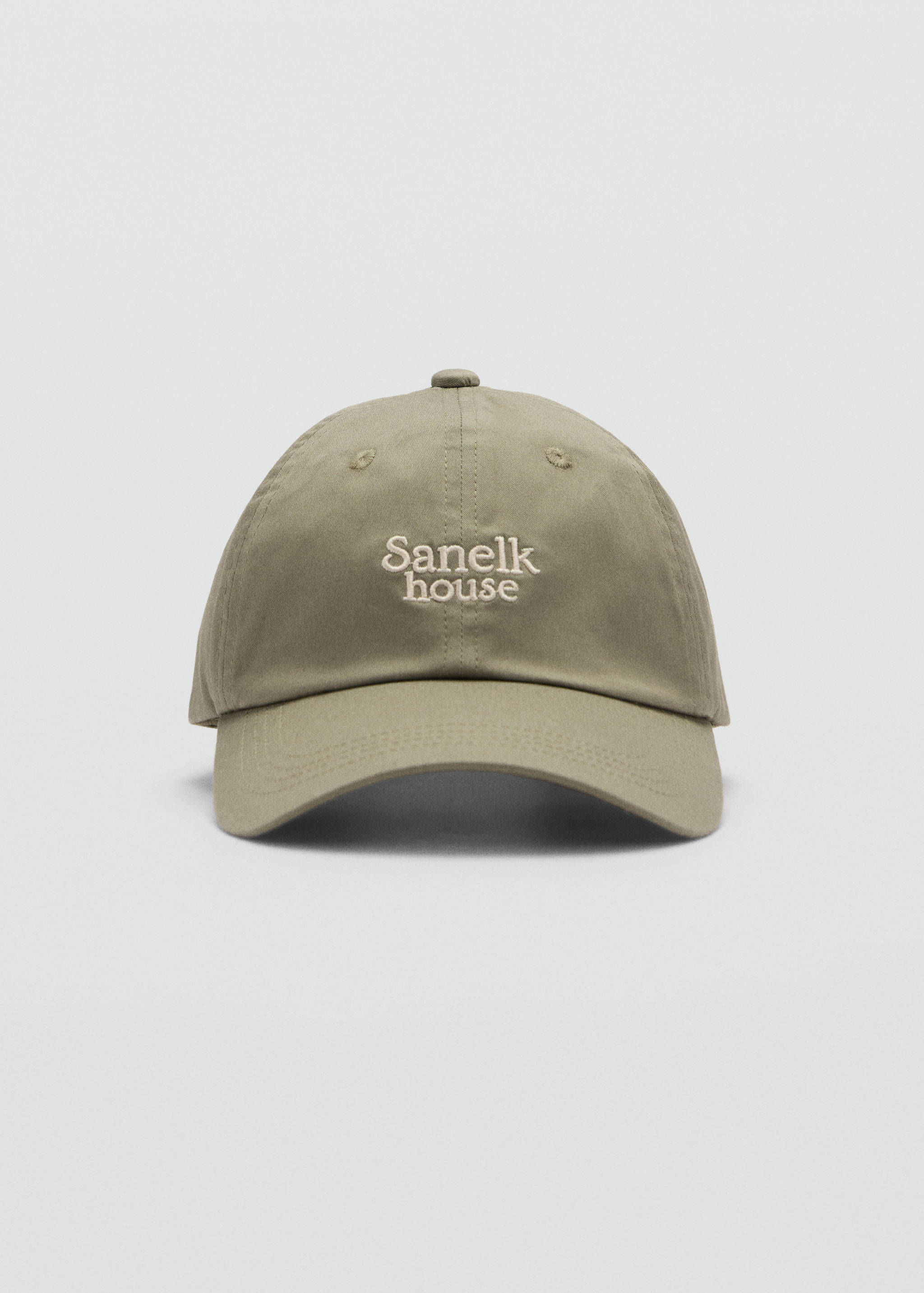 Casquette visière brodée coton - Plan moyen