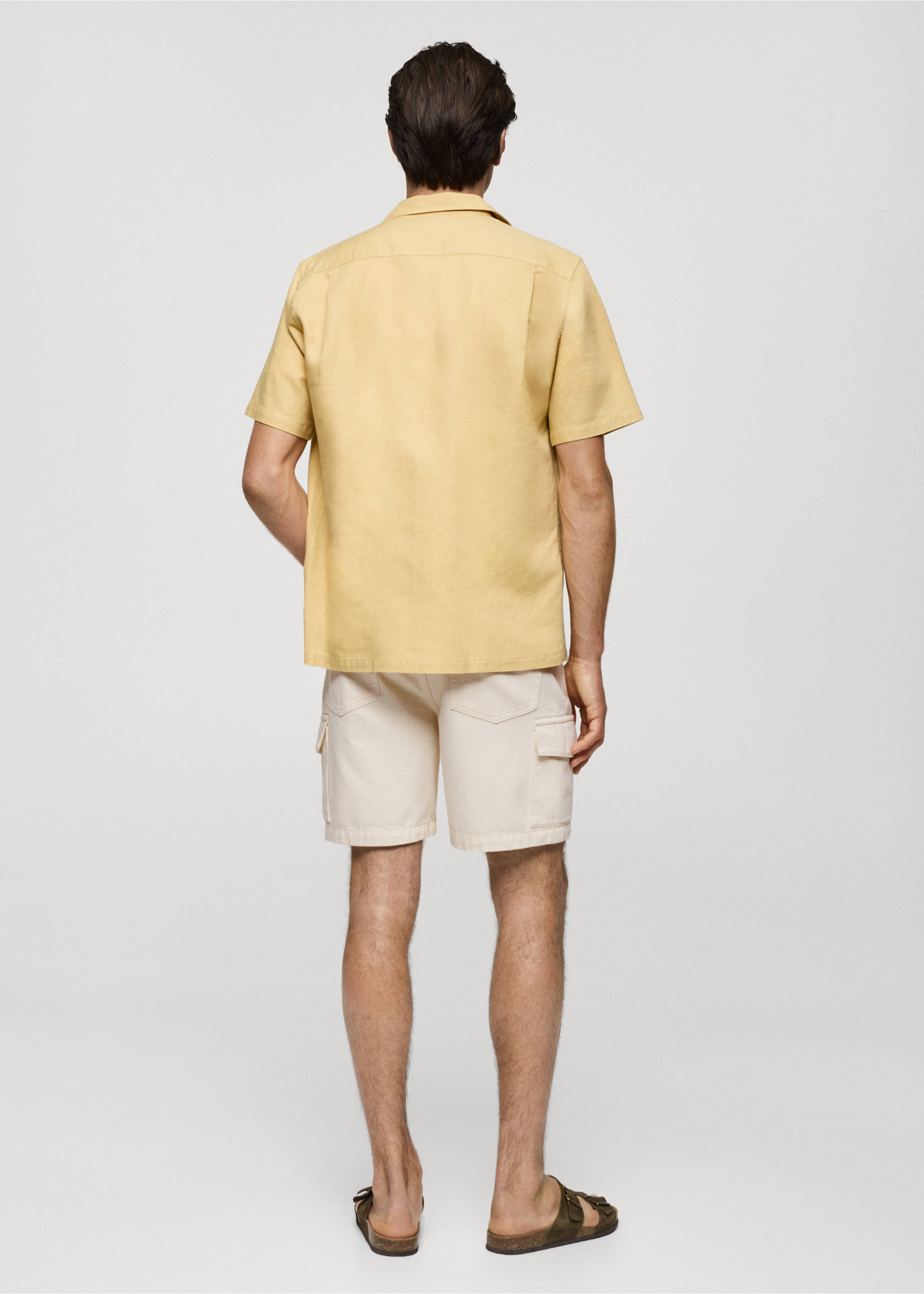Denim cotton cargo shorts - Reverse of the article, Off White. Ref: 77080619-00.