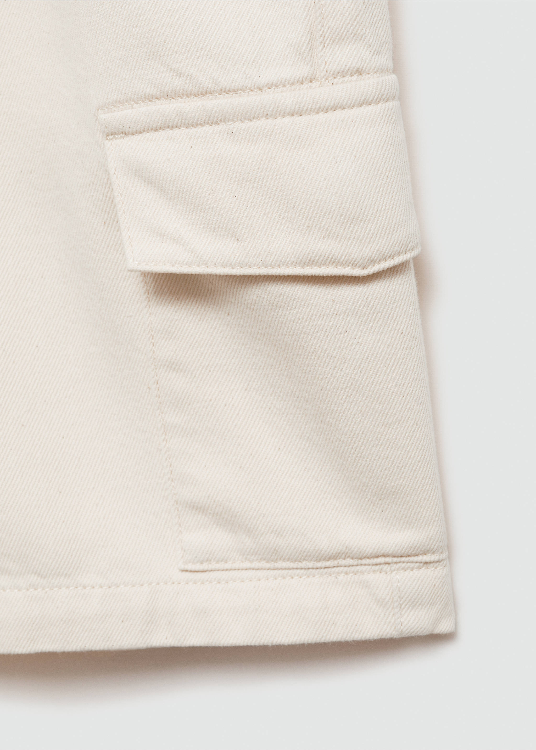 Denim cotton cargo shorts - Details of the article 0, Off White. Ref: 77080619-00.