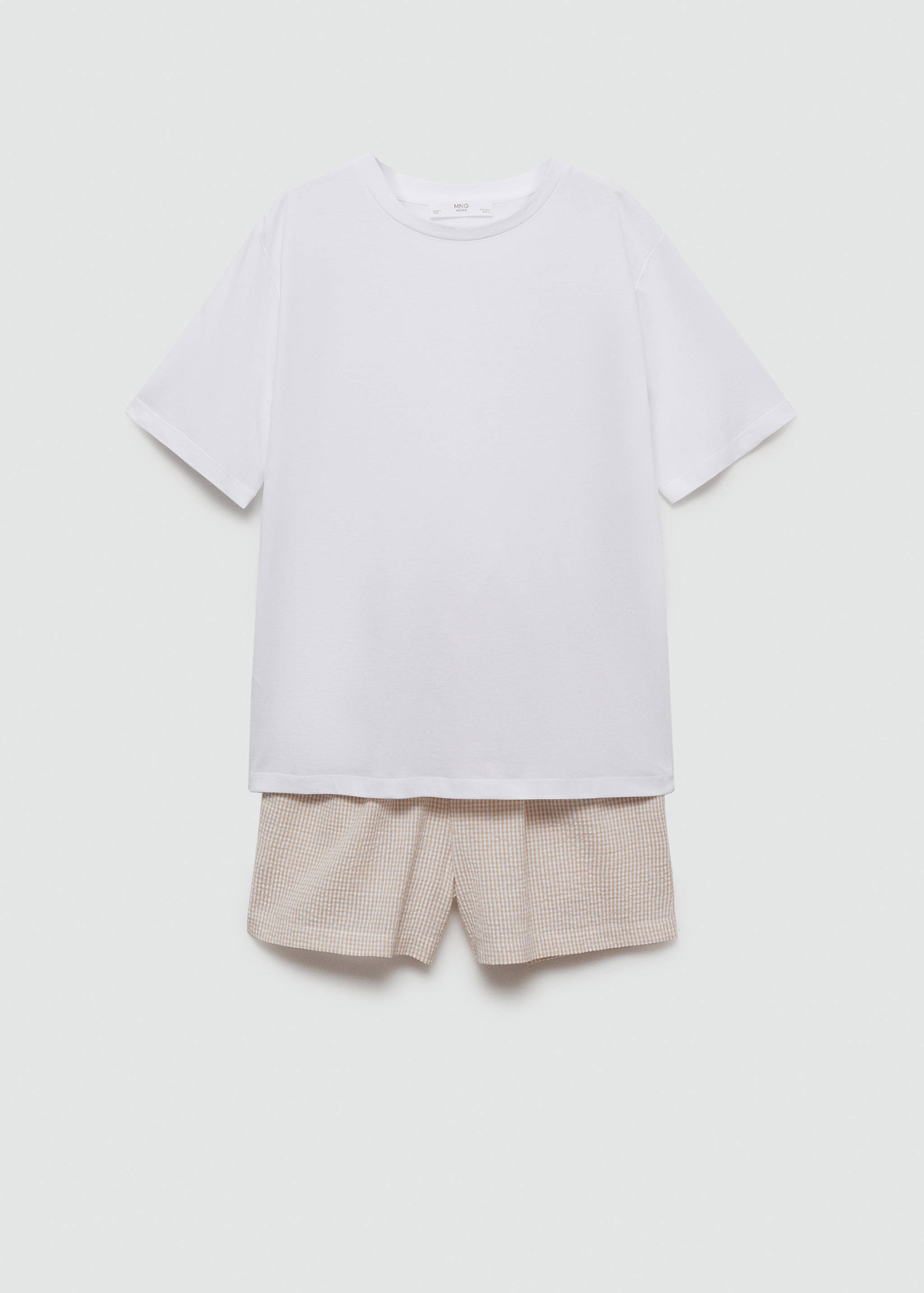 Gingham-check two-piece pyjamas - Article without model