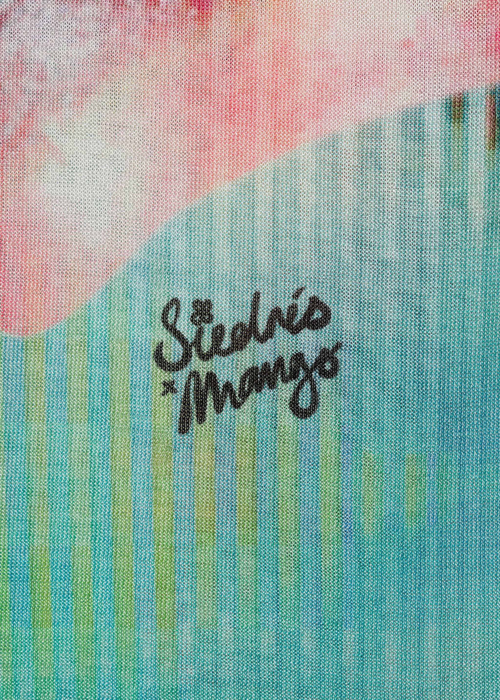 Printed halter-neck dress - Details of the article 0