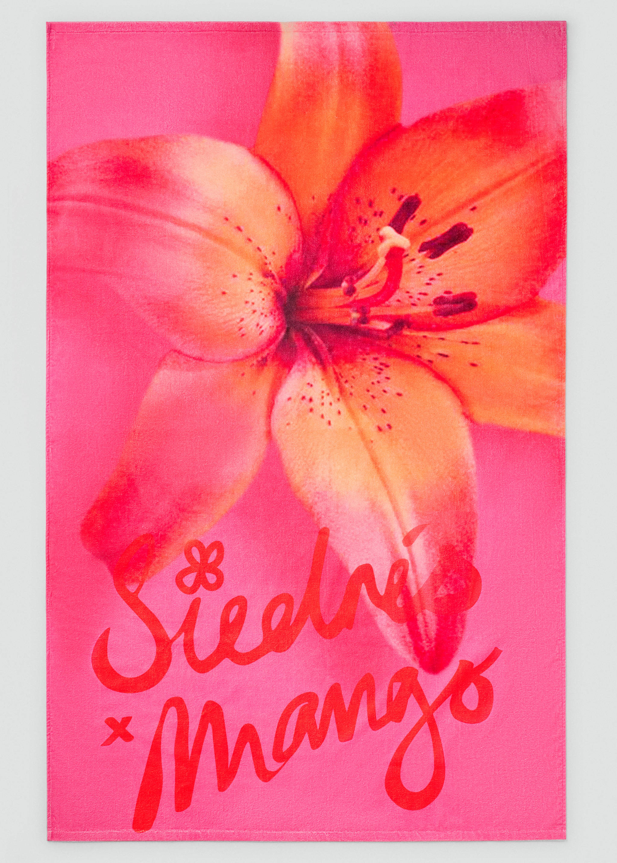 Cotton floral towel - Medium plane