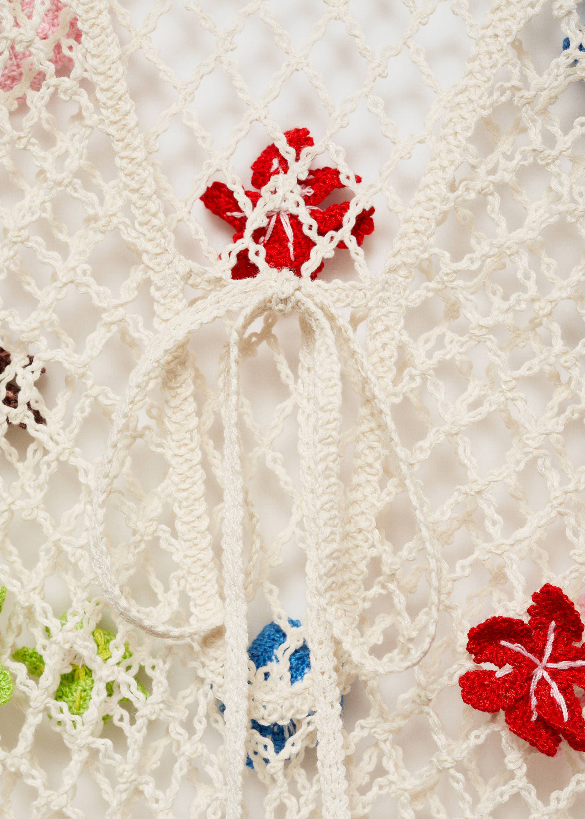 Knitted dress with decorative flowers - Details of the article 0