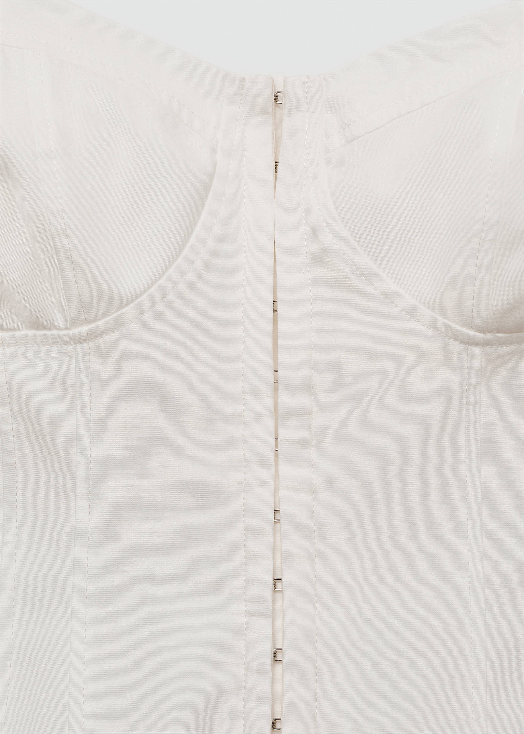 Pleated short dress - Details of the article 8, Off White. Ref: 77080642-00.