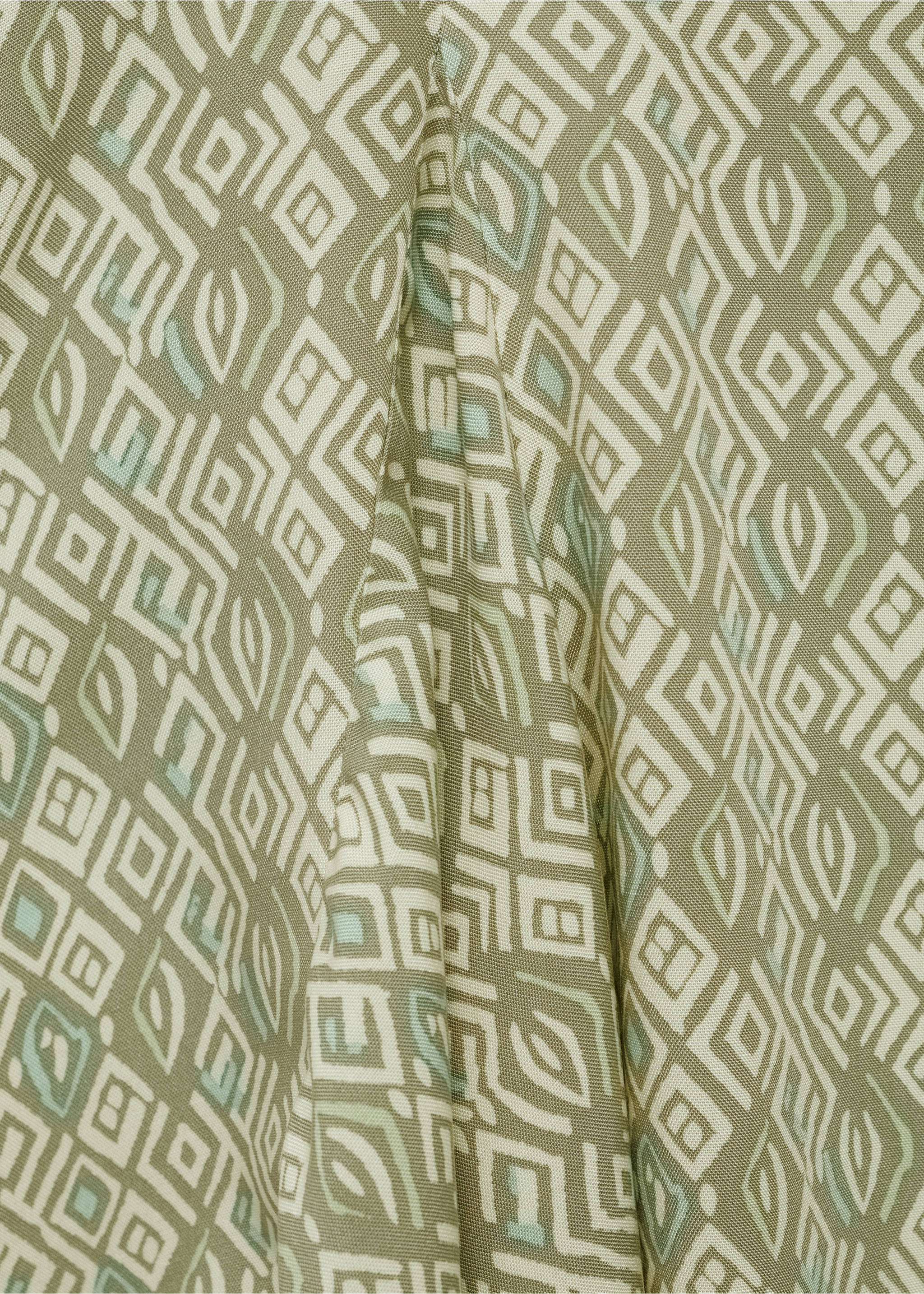 Asymmetrisches Printkleid - Detail des Artikels 8, Grün. Ref: 77080643-00.