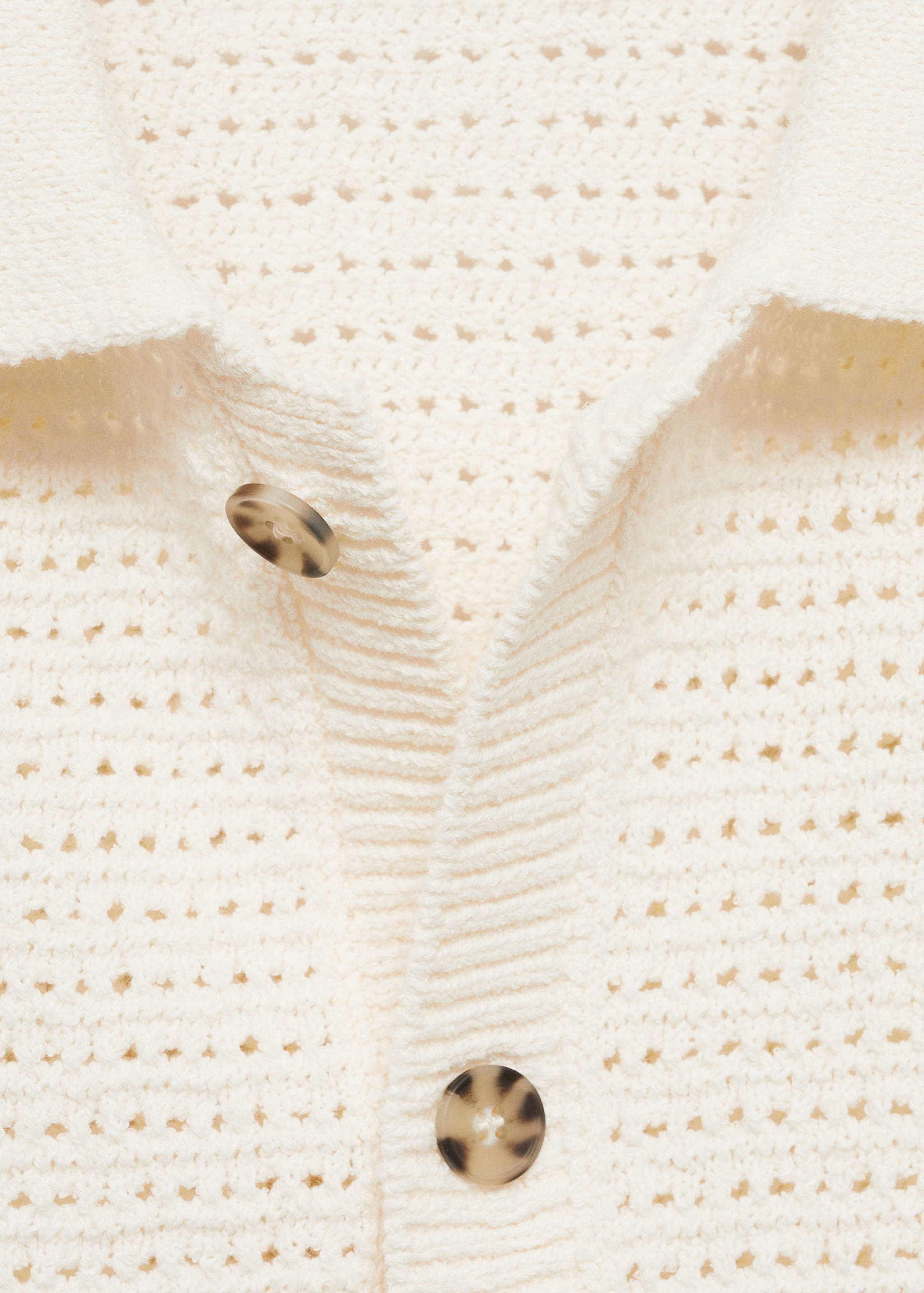 Openwork knit polo with buttons - Details of the article 8