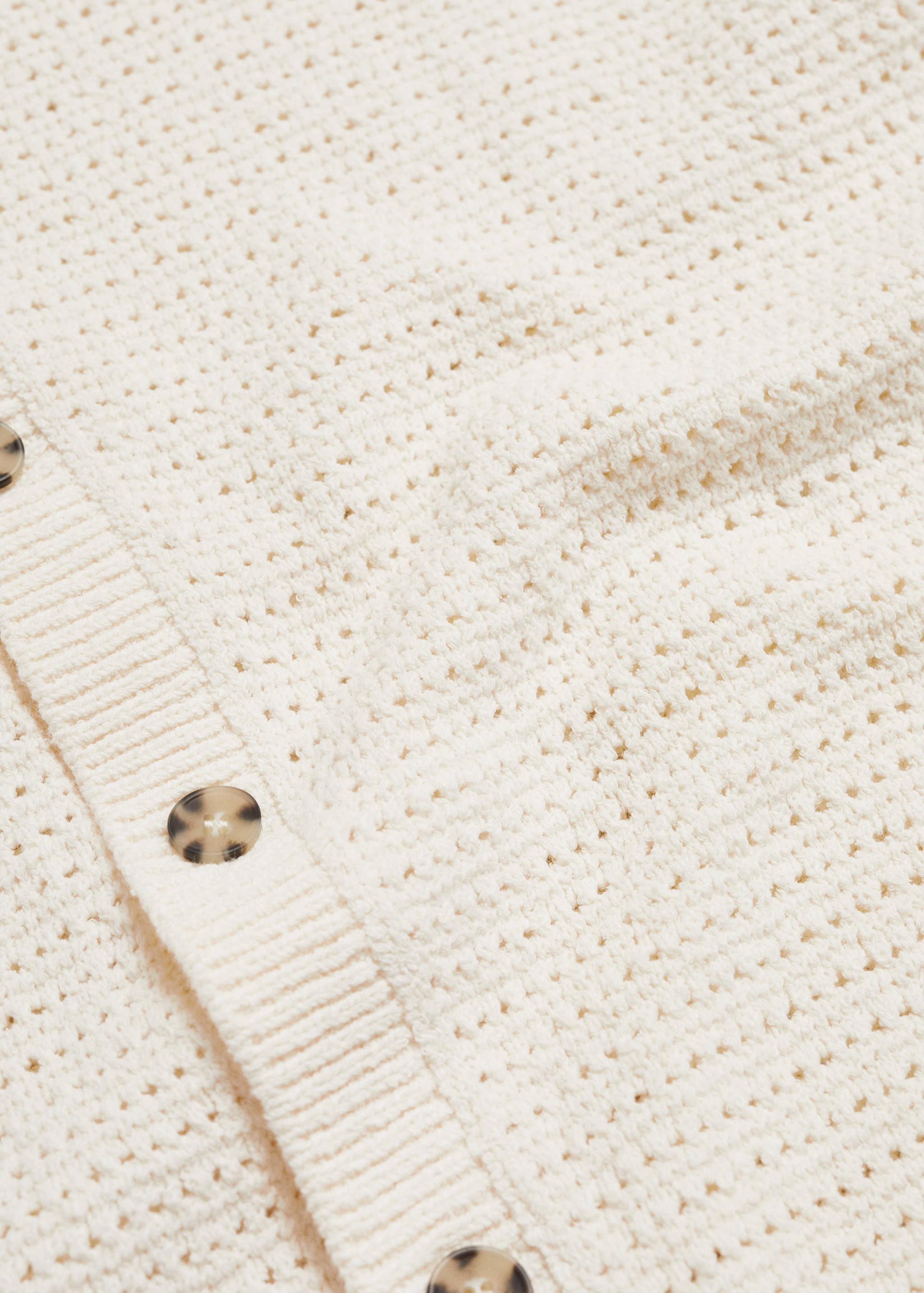 Openwork knit polo with buttons - Details of the article 0