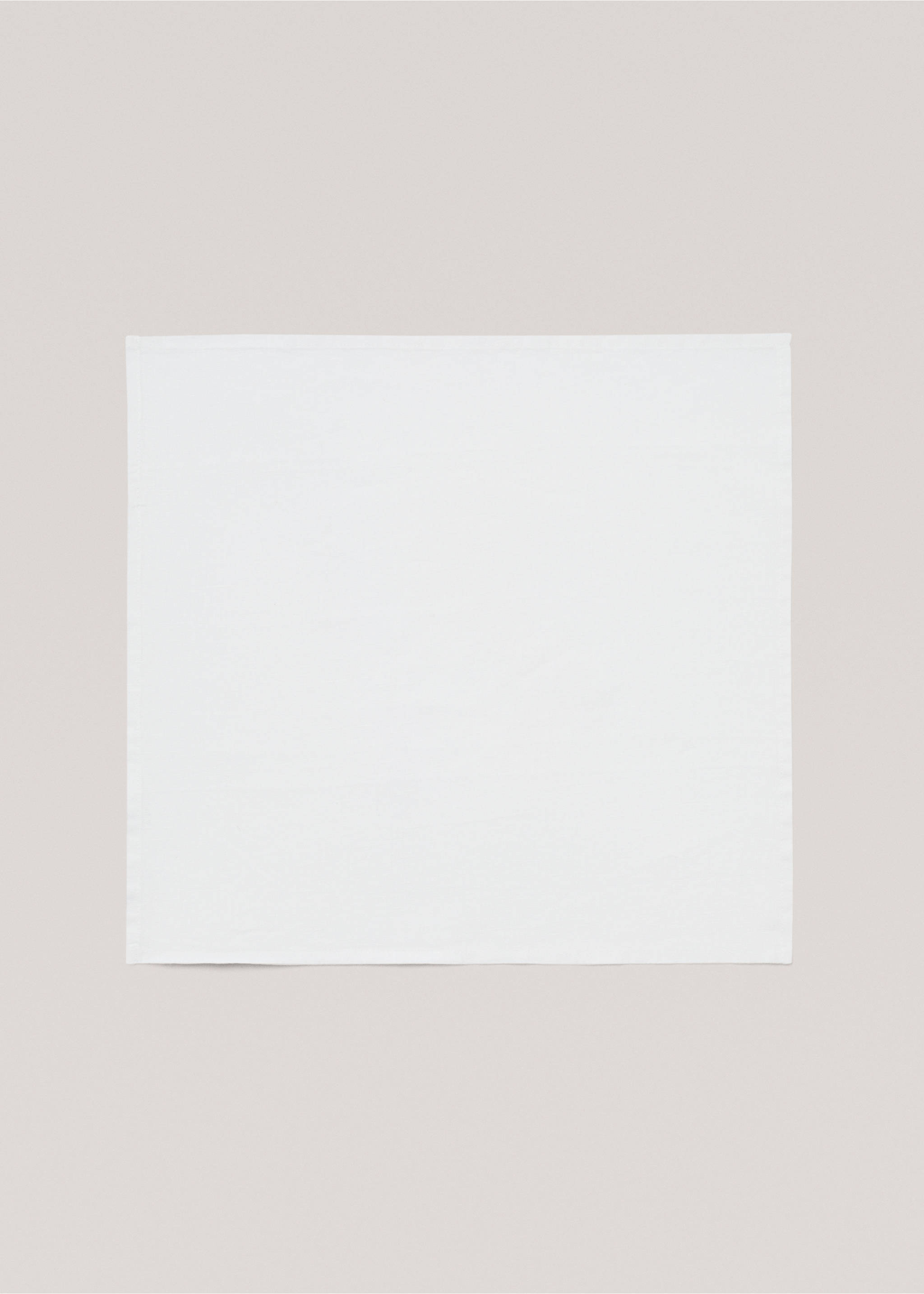100% linen napkin 45x45cm - Article without model, Off White. Ref: 77081012-00.