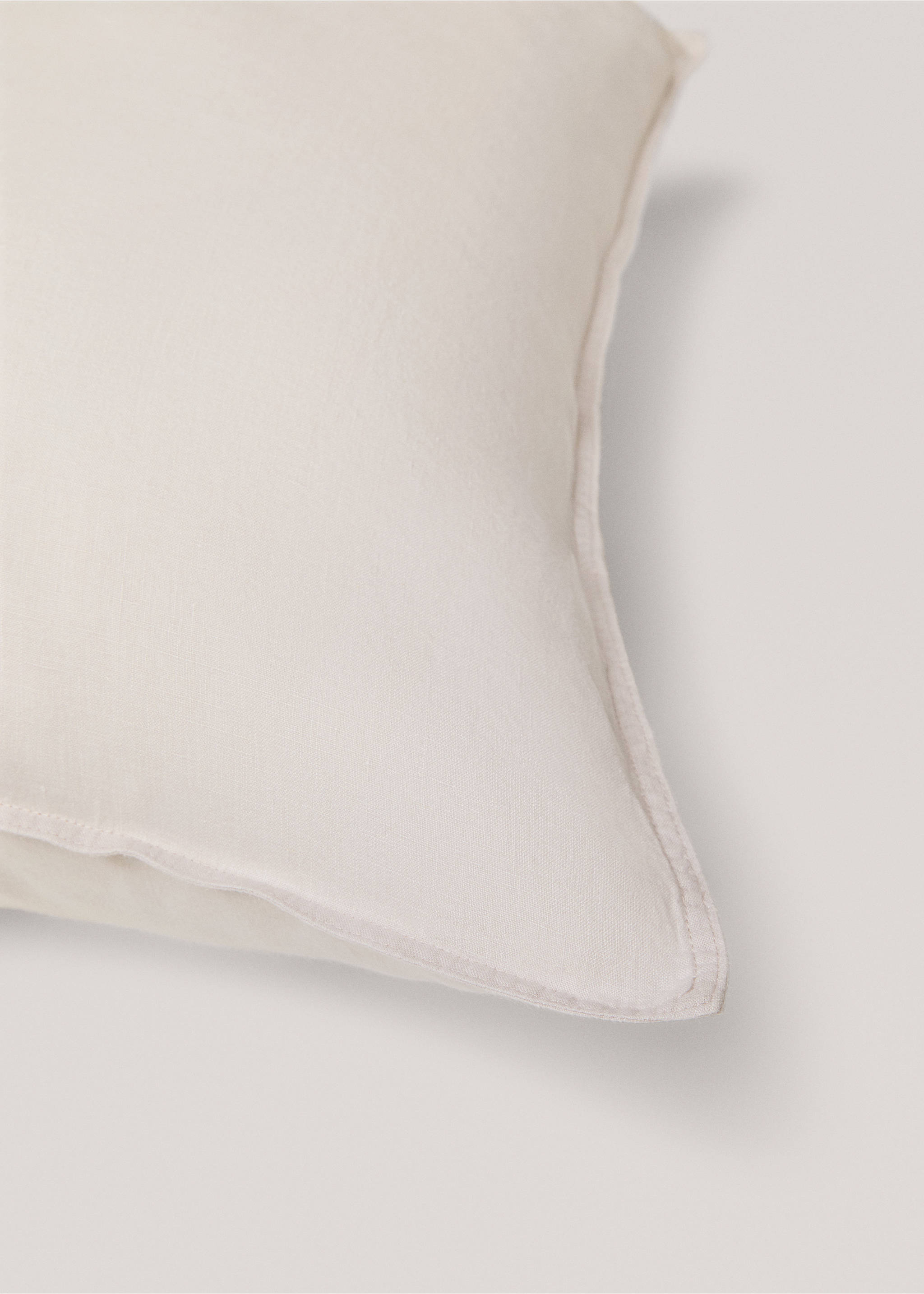 Housse de coussin 100 % lin 70x90 cm - Détail de l'article 4, Gris chiné clair. Ref: 77081013-00.