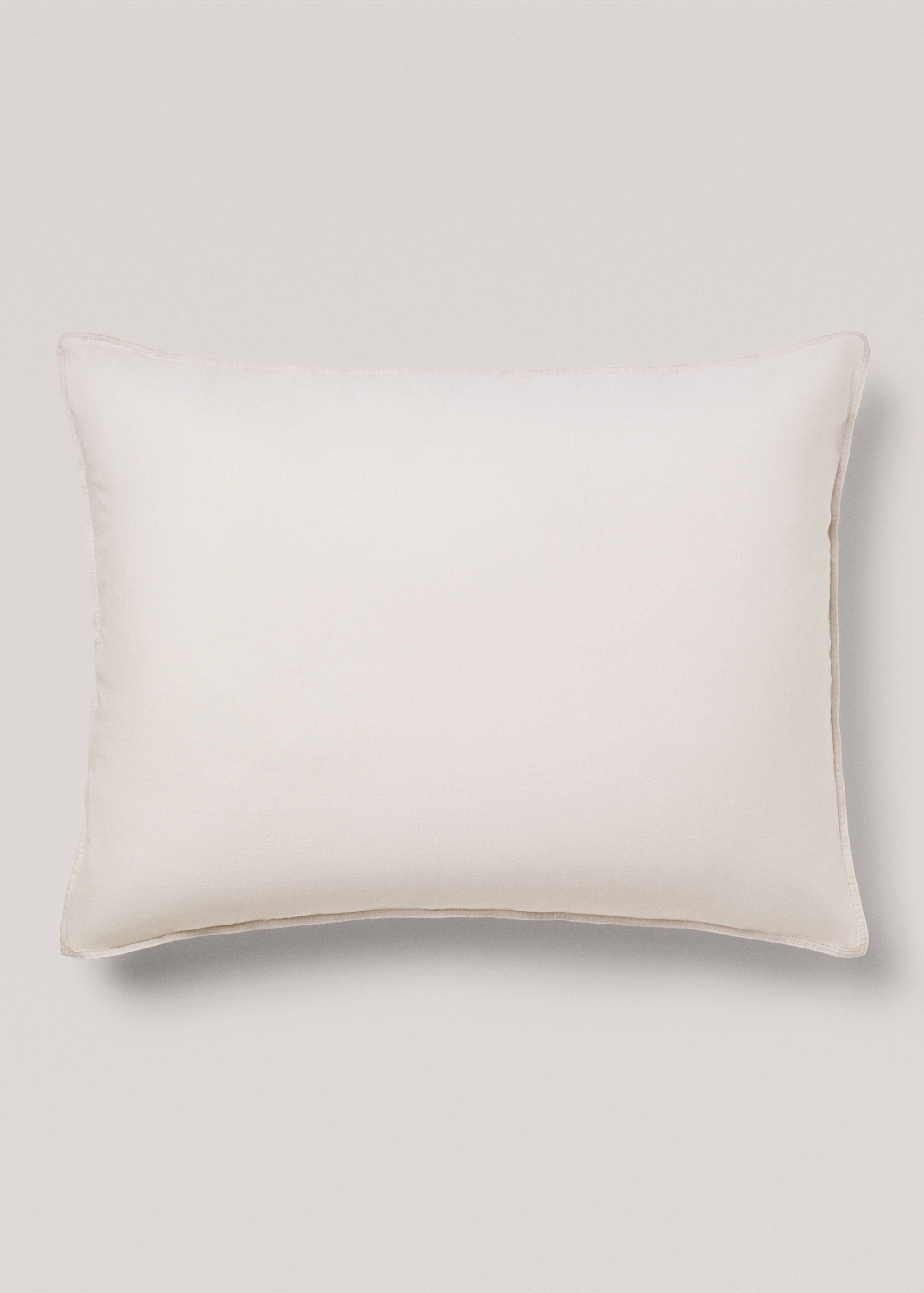 Housse de coussin 100 % lin 70x90 cm - Article sans modèle, Gris chiné clair. Ref: 77081013-00.