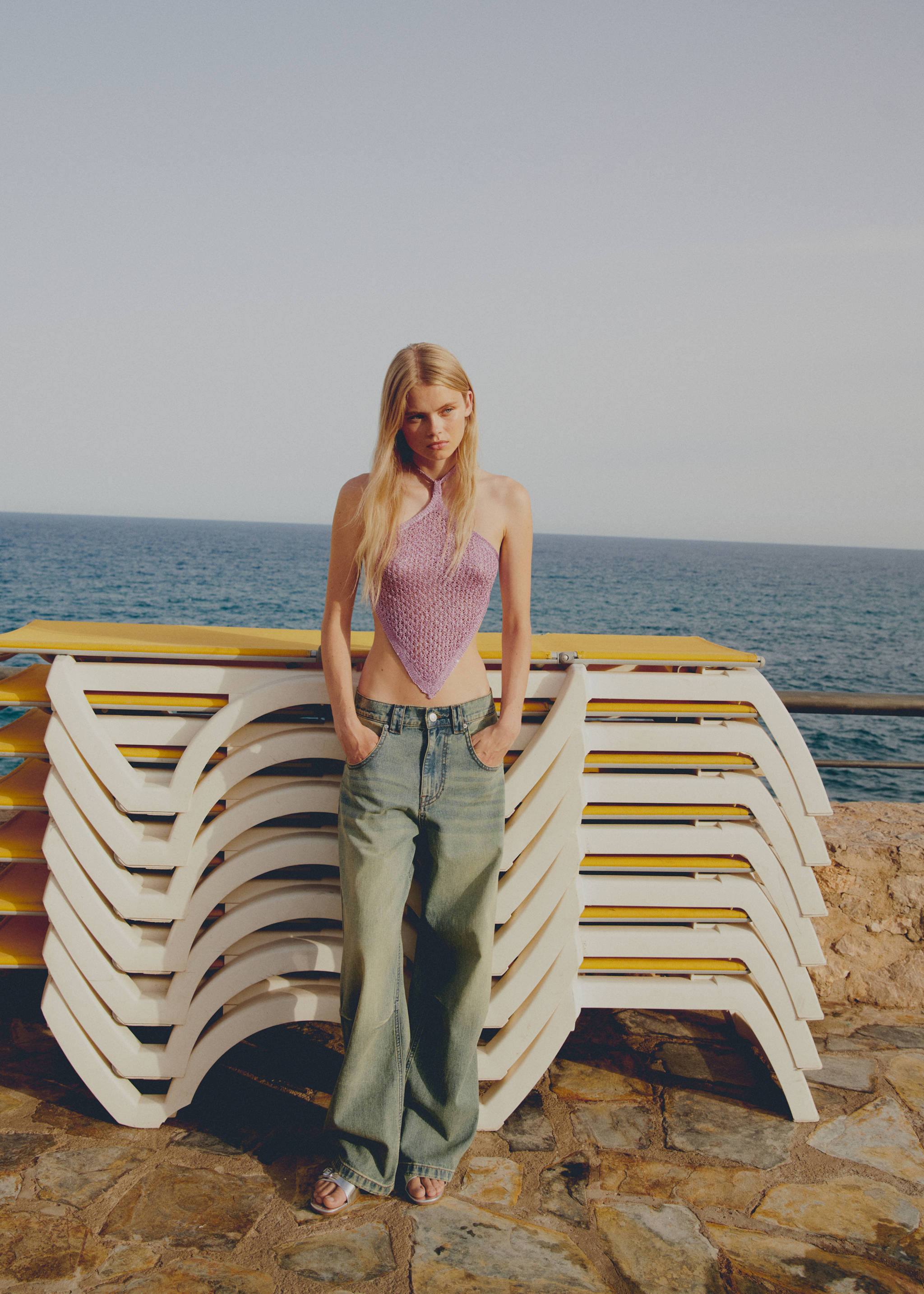 Wideleg-Bundfaltenjeans mit niedrigem Bund - Detail des Artikels 7