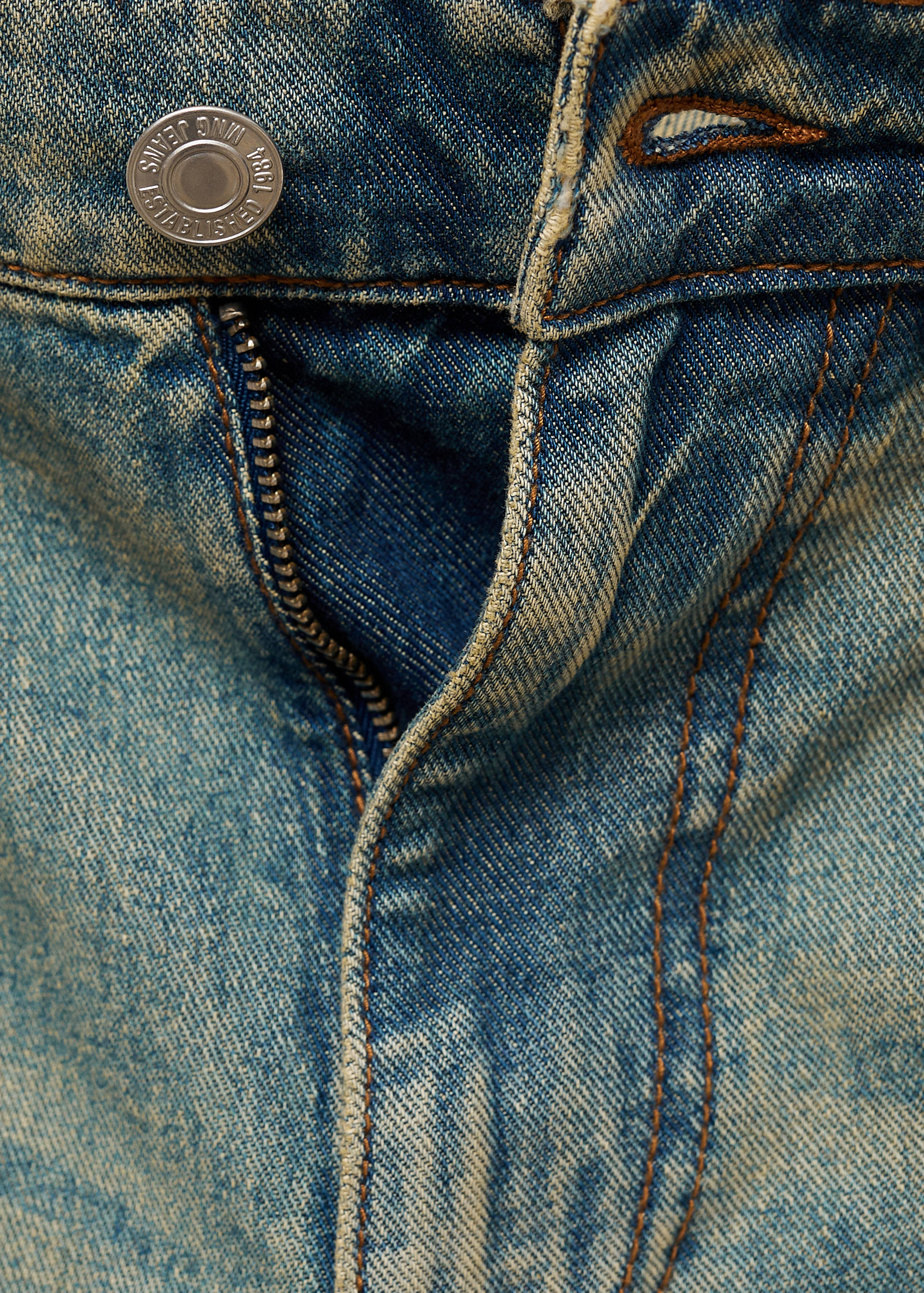 Wideleg-Bundfaltenjeans mit niedrigem Bund - Detail des Artikels 8