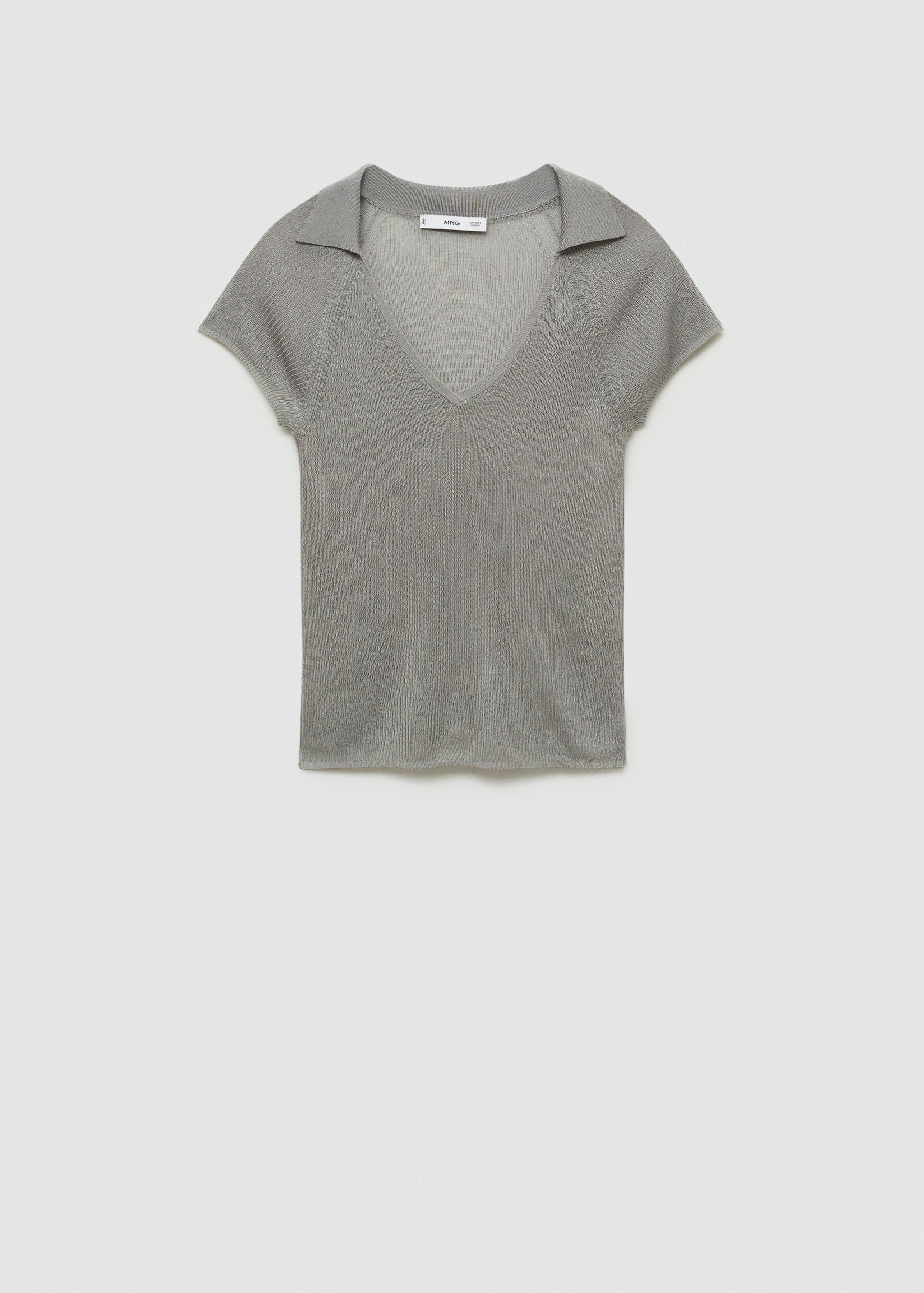 Halbdurchsichtiges T-Shirt mit Polokragen - Artikel ohne Model