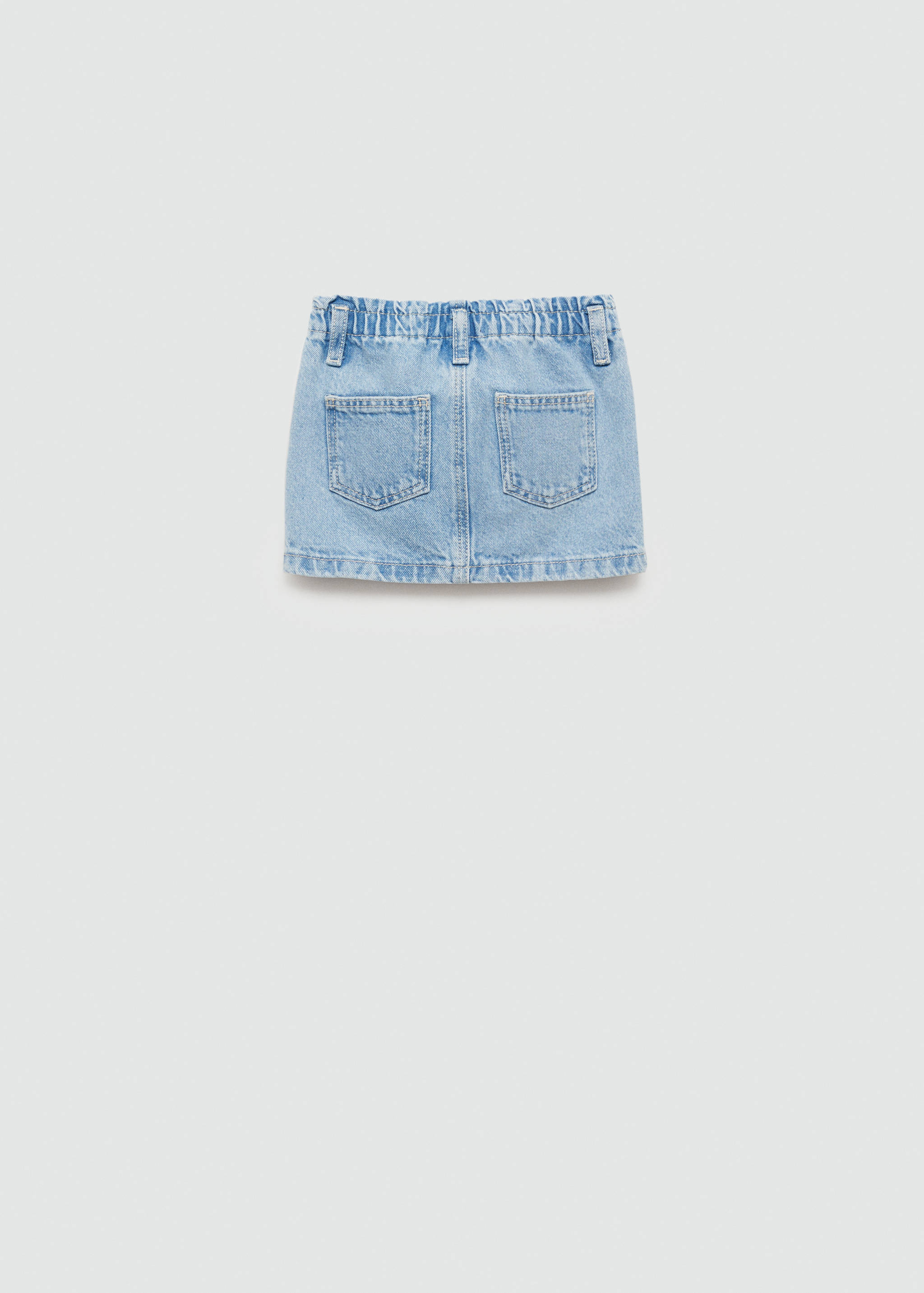 Paperbag denim skirt - Reverse of the article