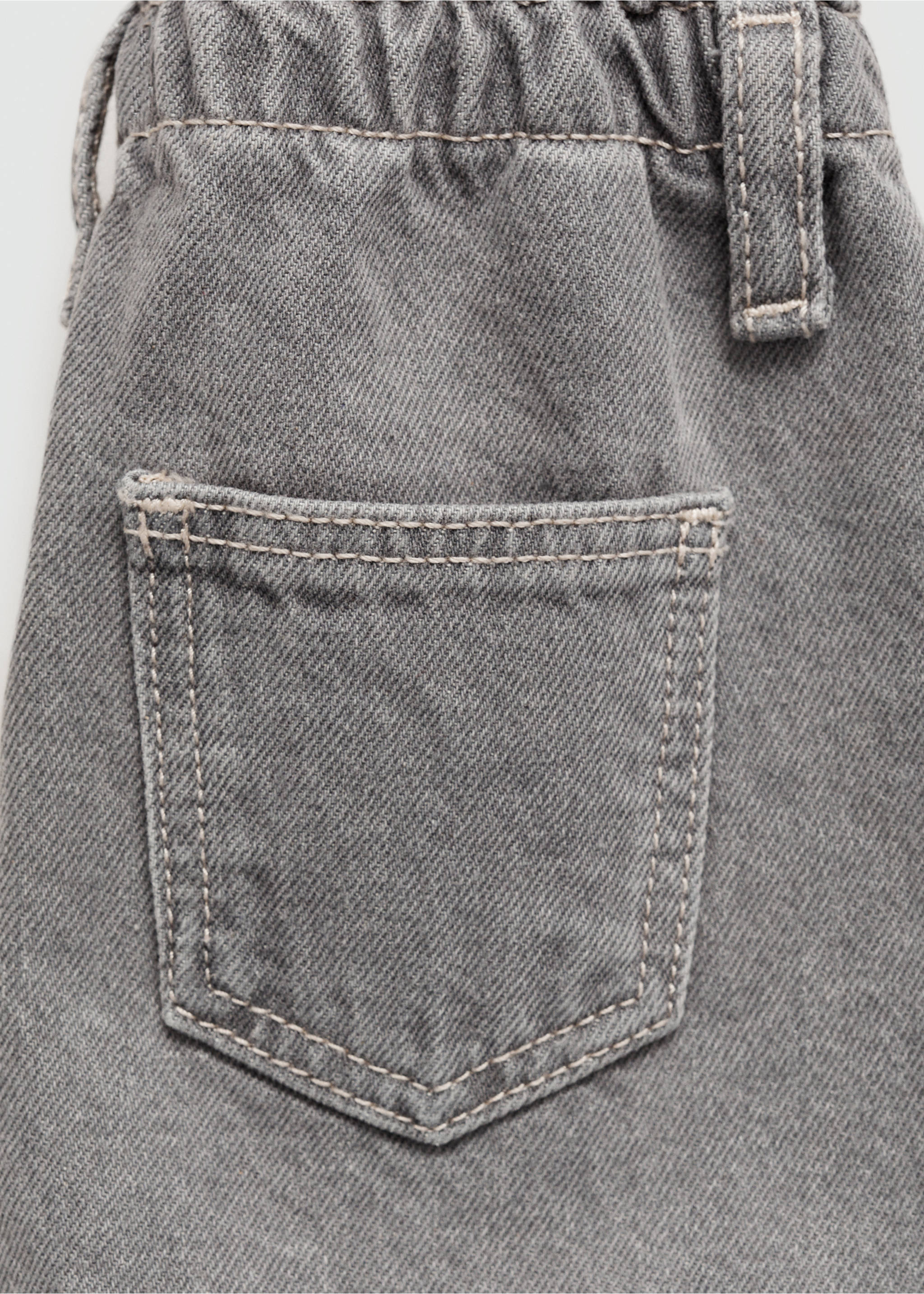 Paperbag denim skirt - Details of the article 0, Denim Grey. Ref: 77082004-00.