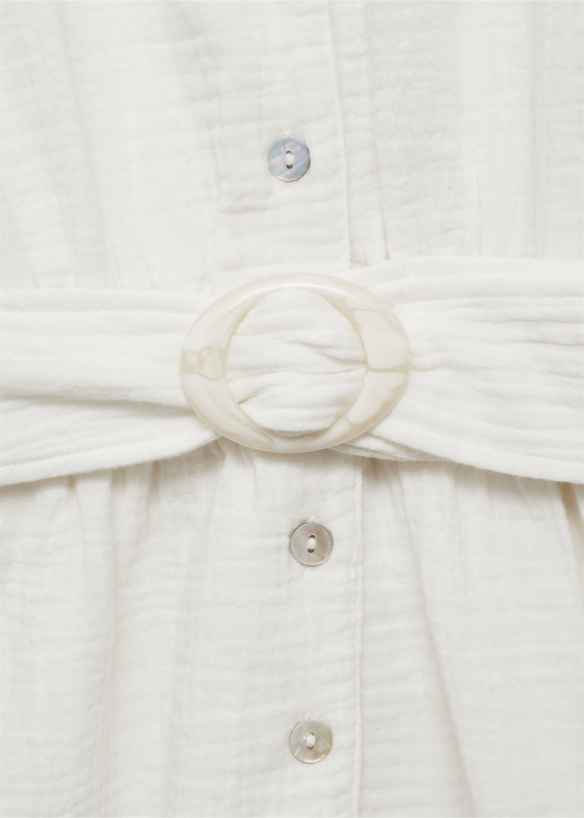 Belt short jumpsuit - Details of the article 0, Off White. Ref: 77082005-00.