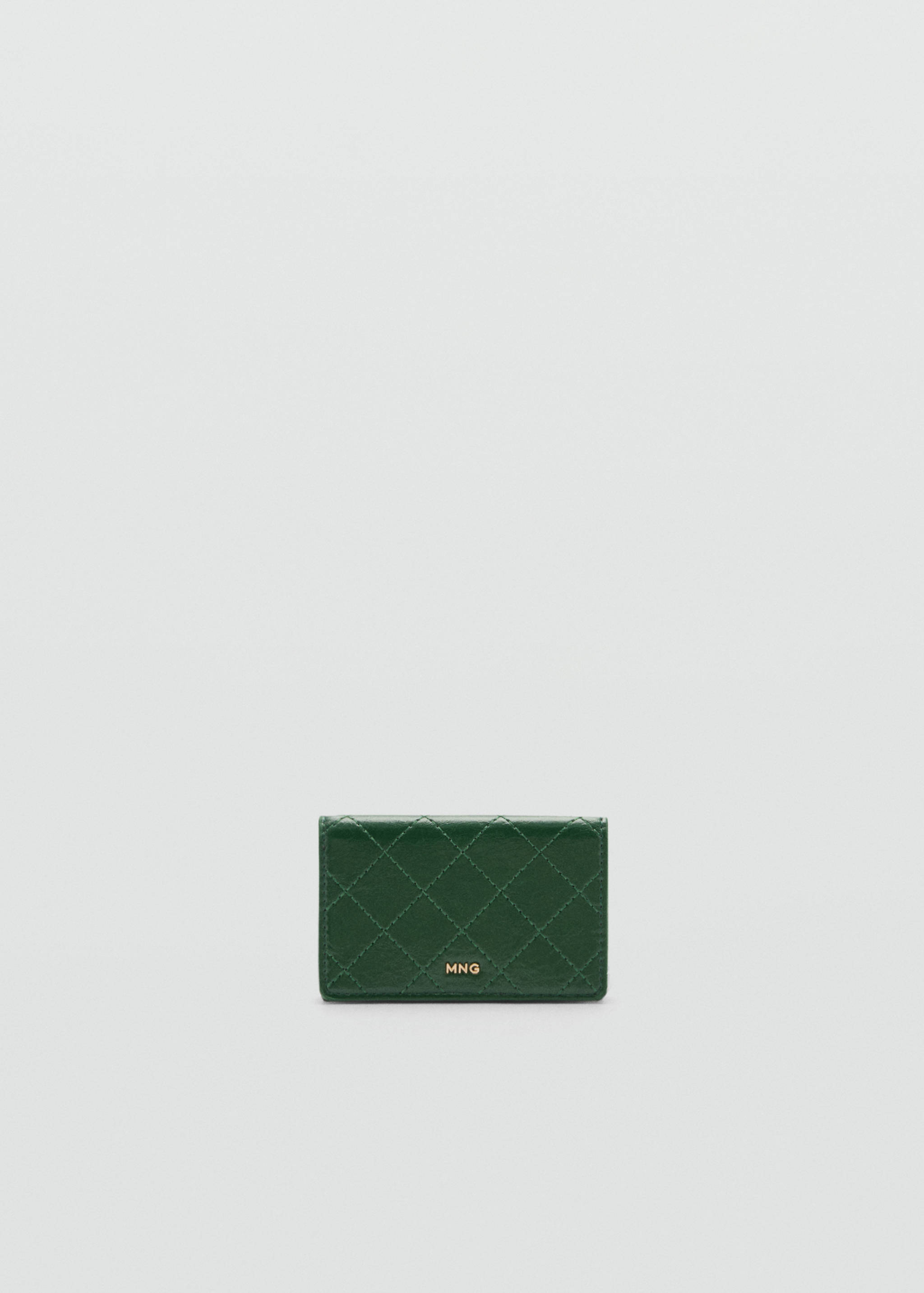 Coin purse with flap and decorative stitching - Article without model