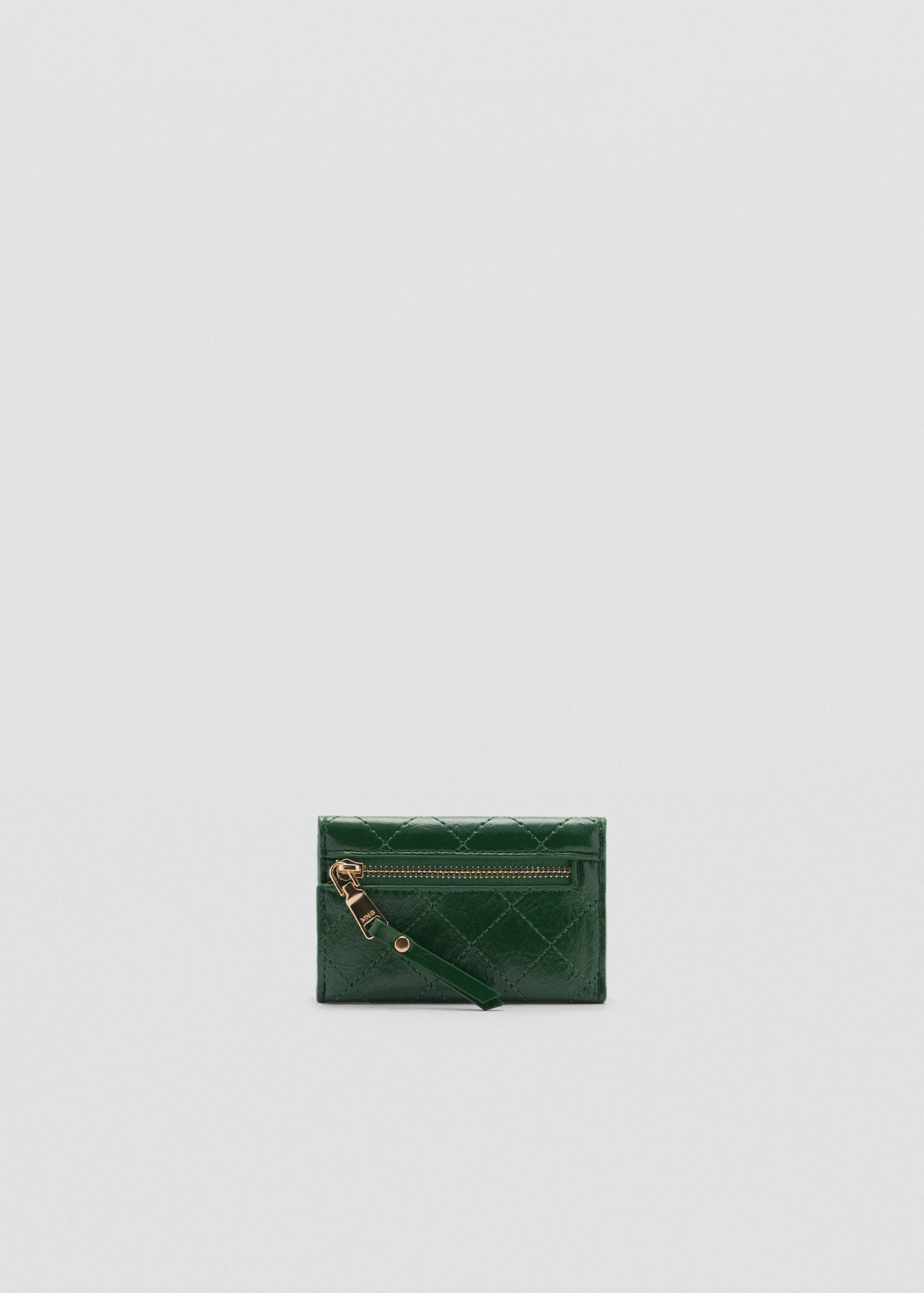 Coin purse with flap and decorative stitching - Details of the article 2