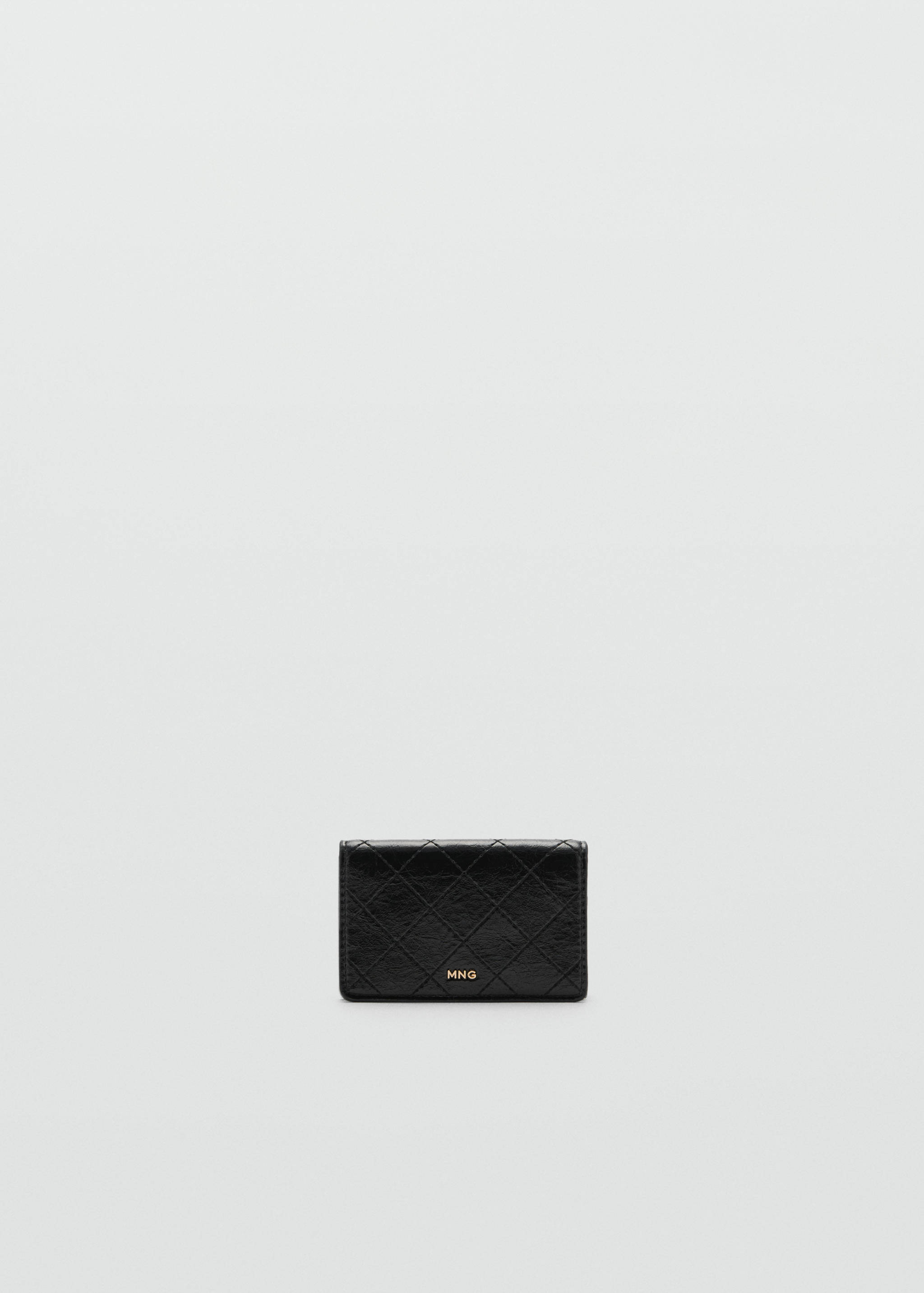Coin purse with flap and decorative stitching - Article without model
