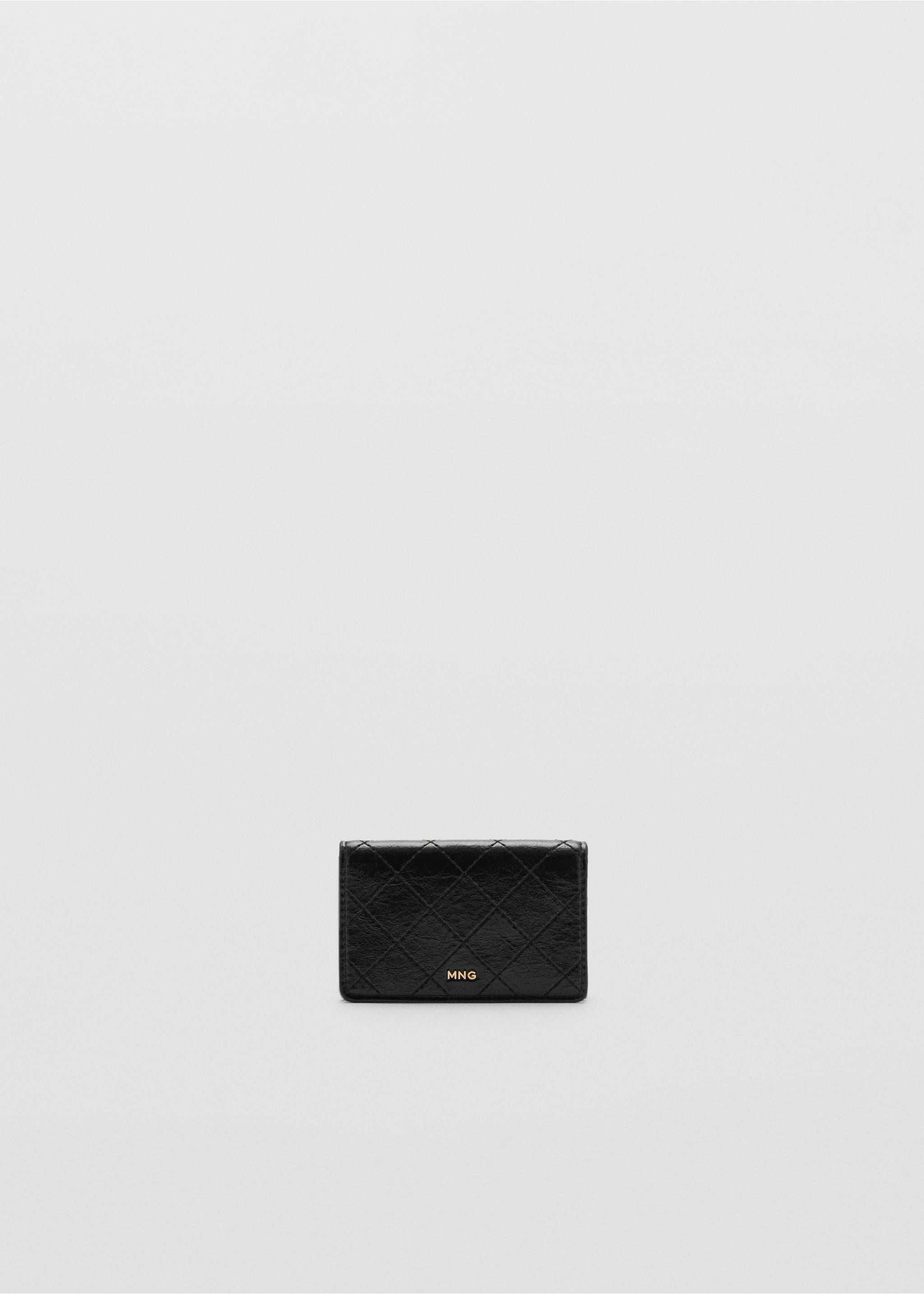 Monedero solapa costuras decorativas - Artículo sin modelo, Negro. Ref: 77082006-00.