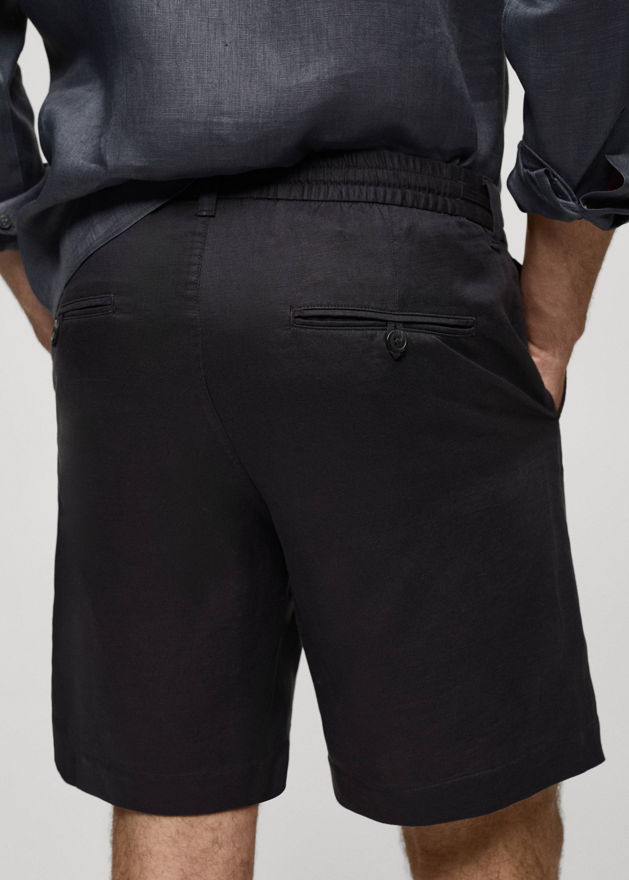Tencel™ linen shorts with drawstring - Details of the article 6
