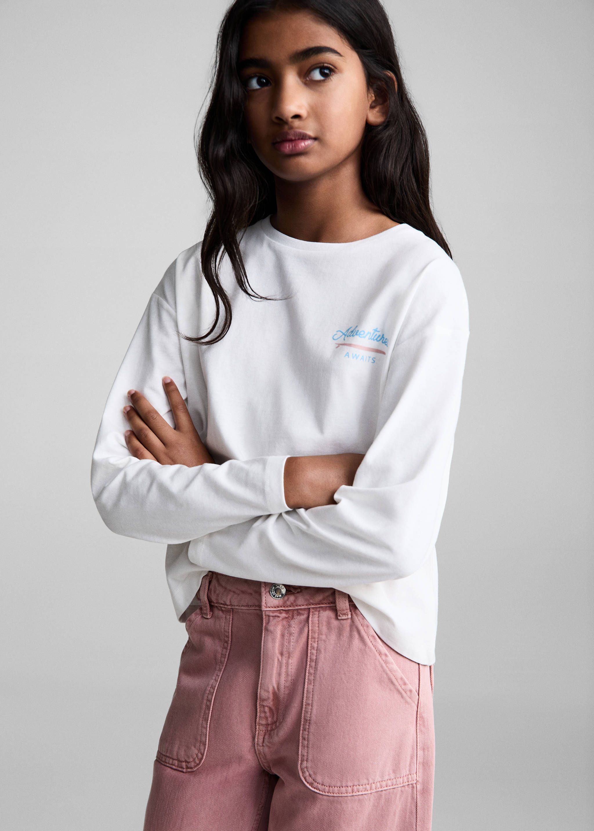 Wide-leg jeans with pockets - Medium plane