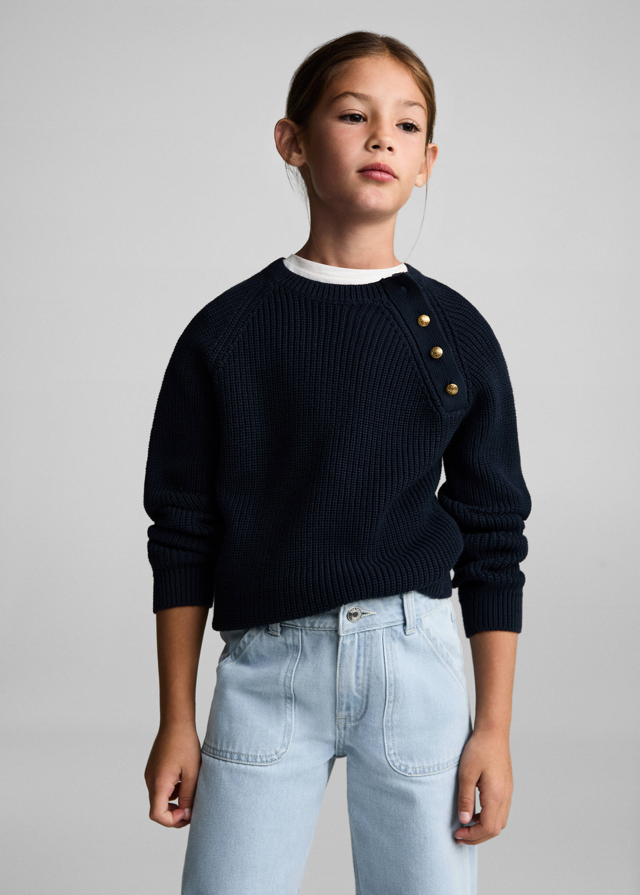 Wide-leg jeans with pockets - Medium plane