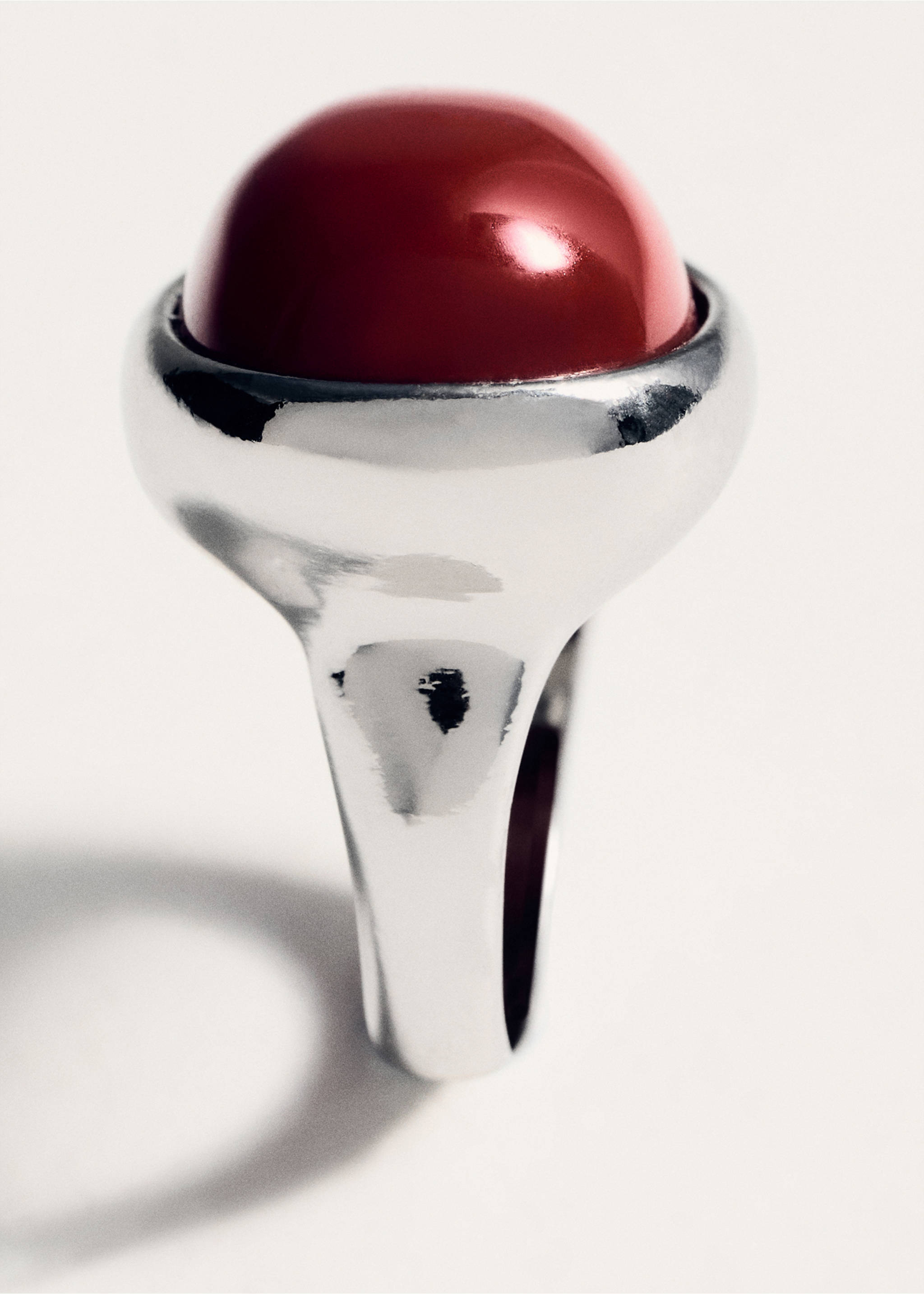 Stone volume ring - Details of the article 5, Silver. Ref: 77082549-00.