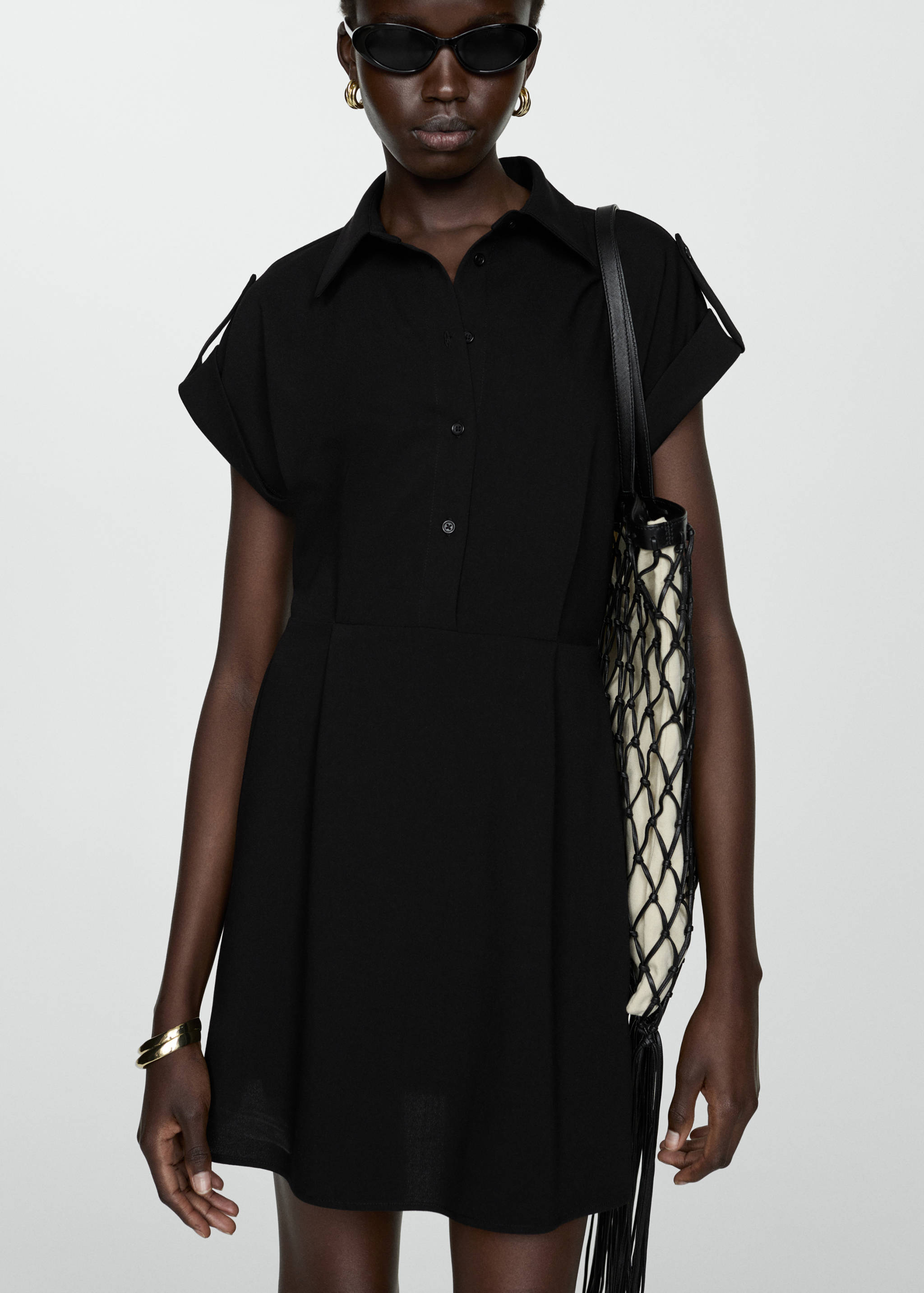 Krátké košilové šaty - Náhled ve středové rovině