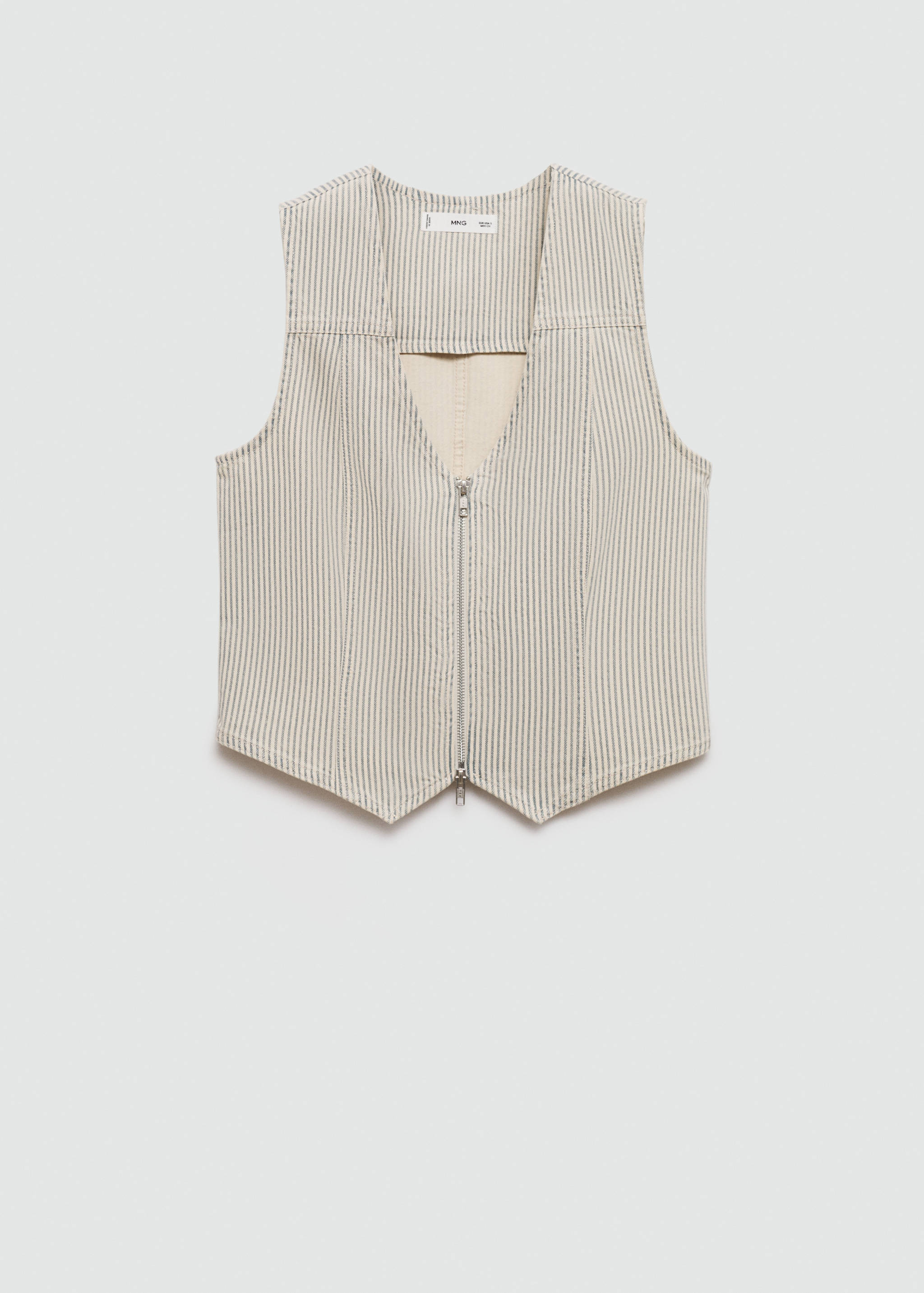 Striped gilet with zip - Article without model