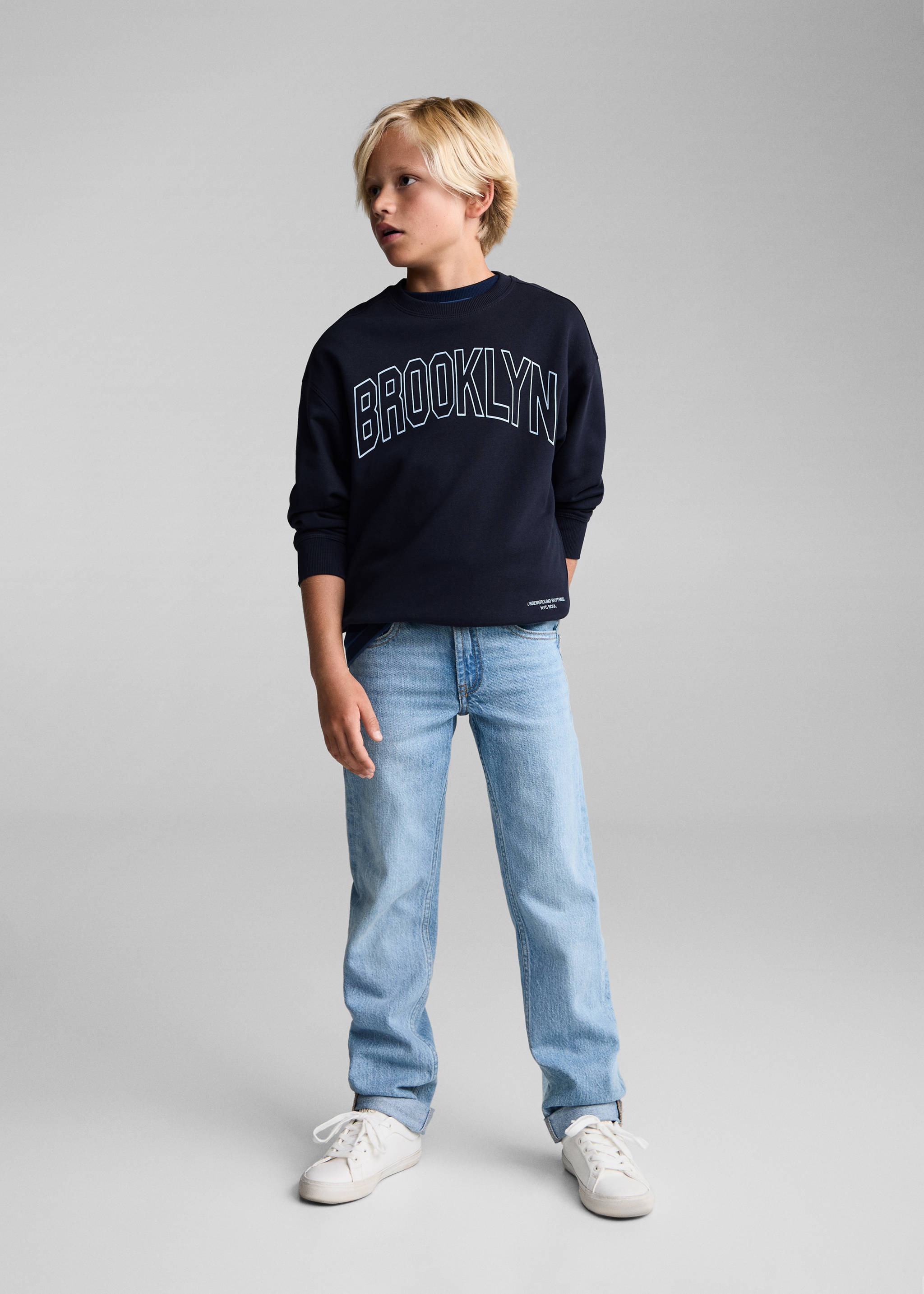 Printed cotton sweatshirt - General plane