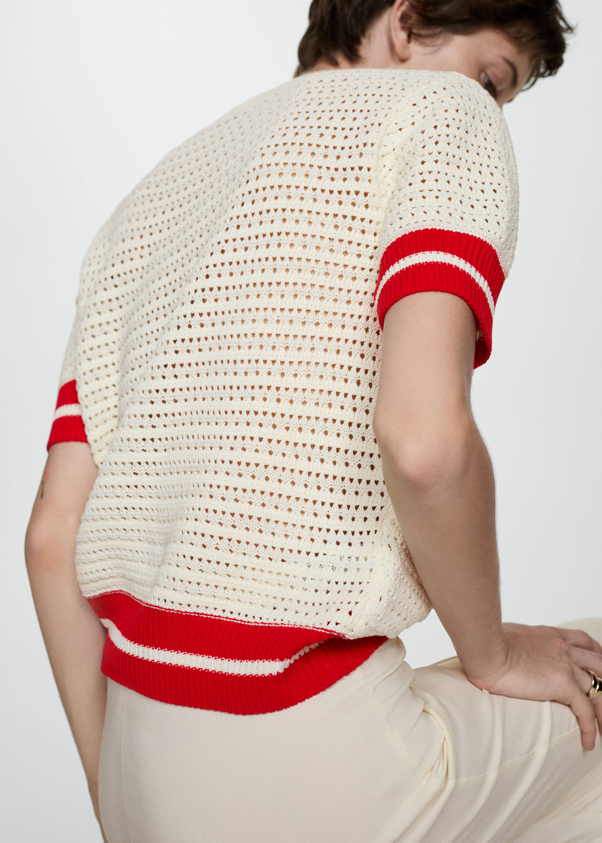 Jersey calado rayas - Reverso del artículo