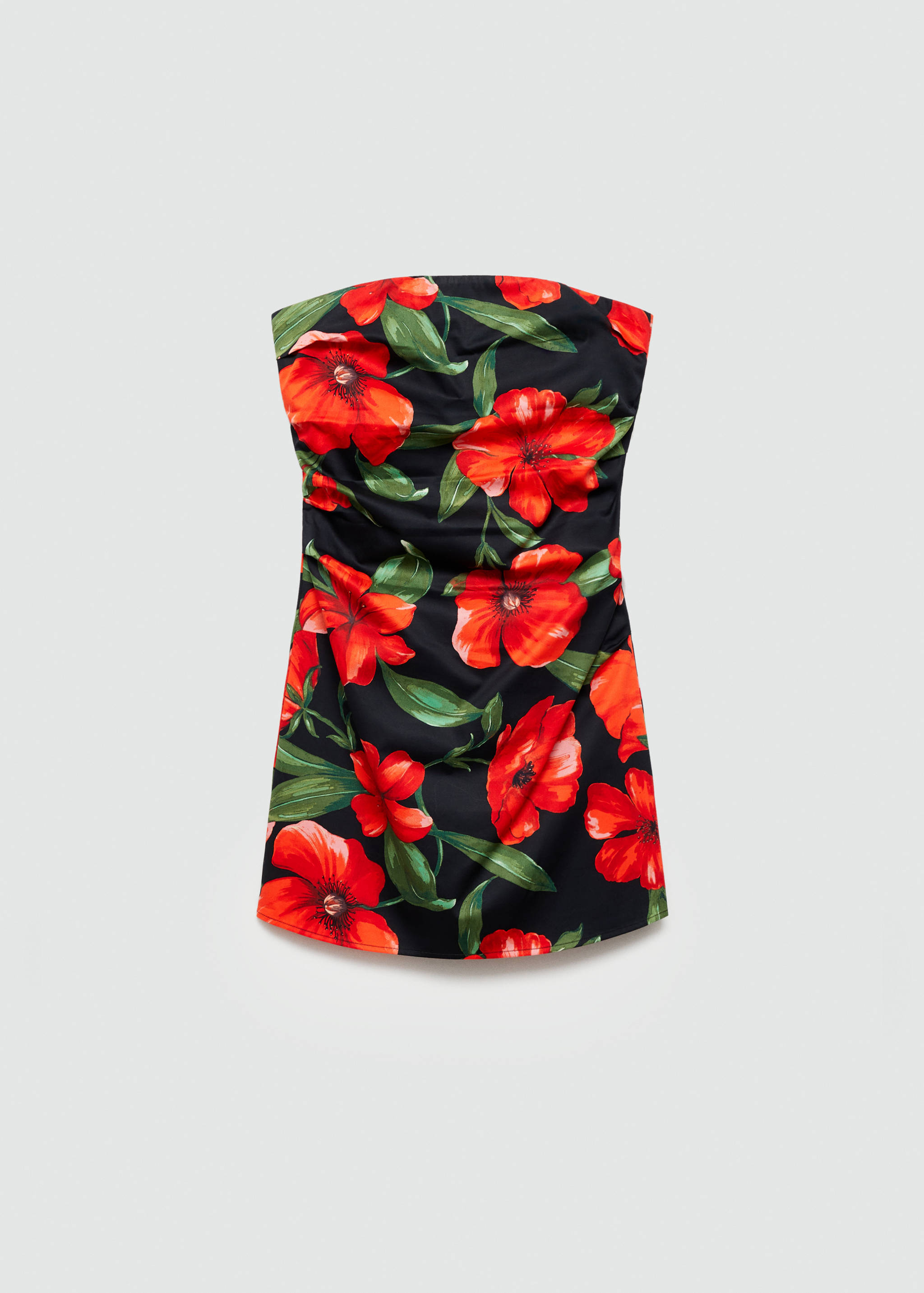 Sukienka bez ramiączek w kwiaty - Artykuł bez modela/modelki