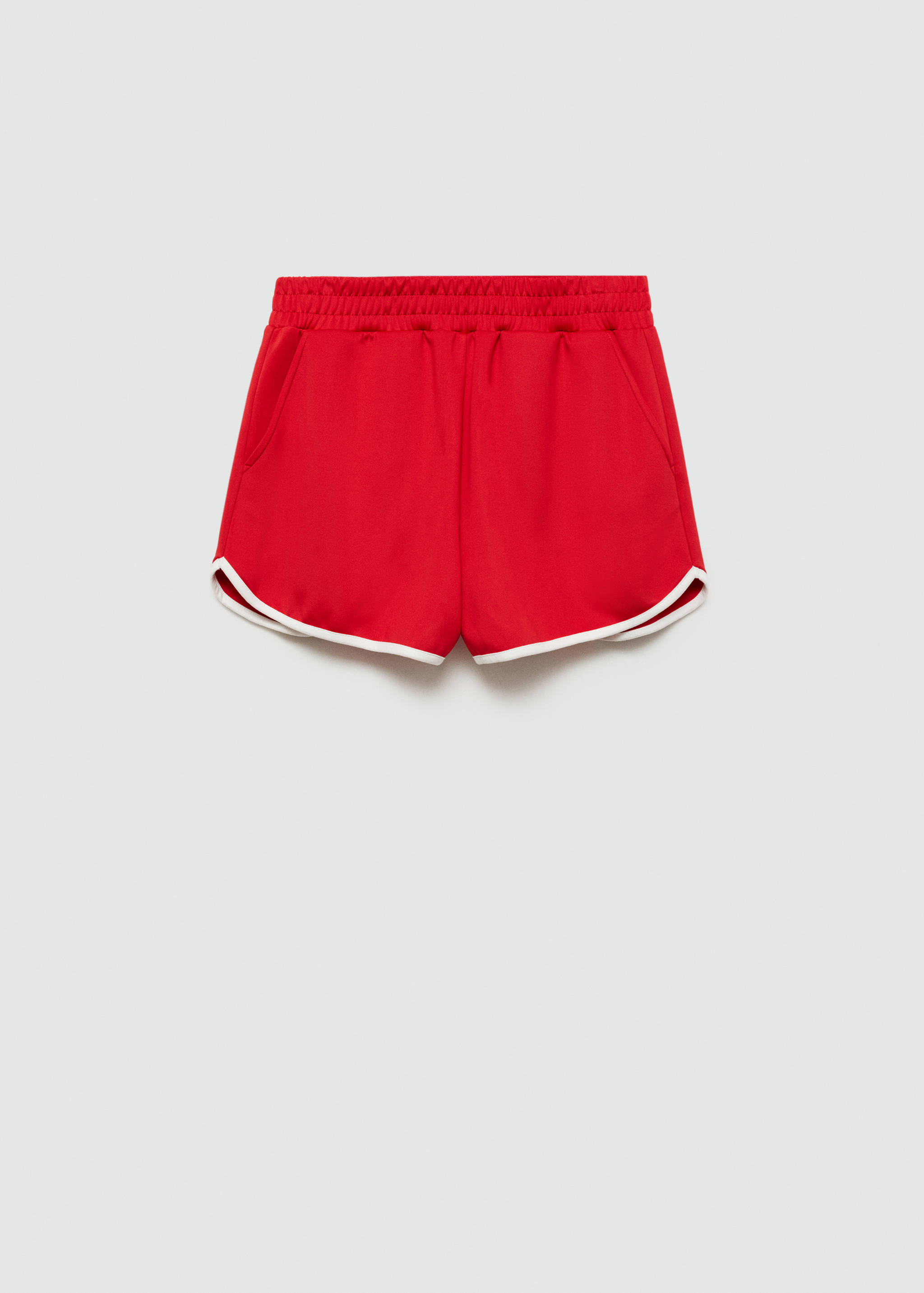 Straight shorts with contrasting trim - Article without model