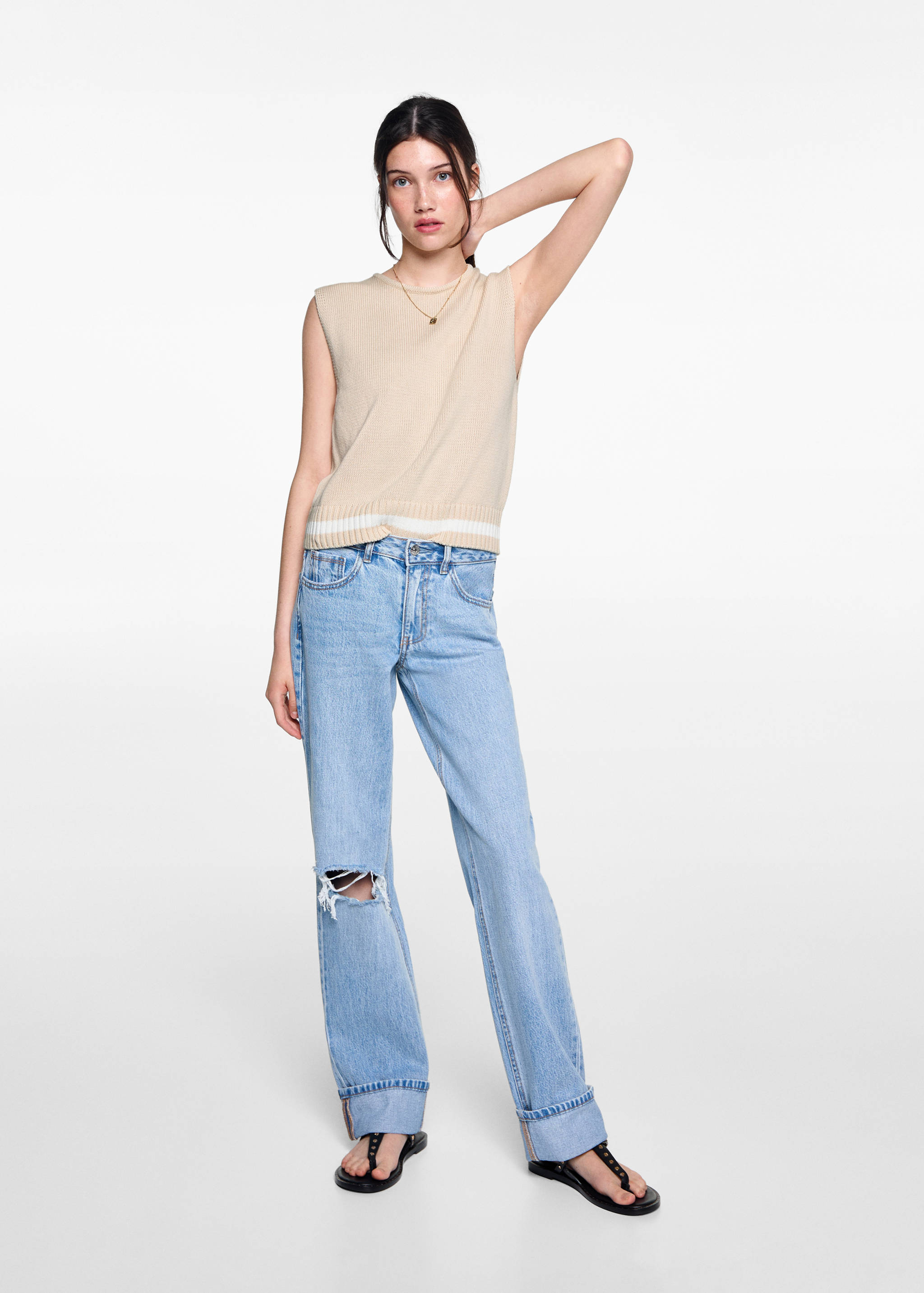 Gilet maille rayures - Plan général