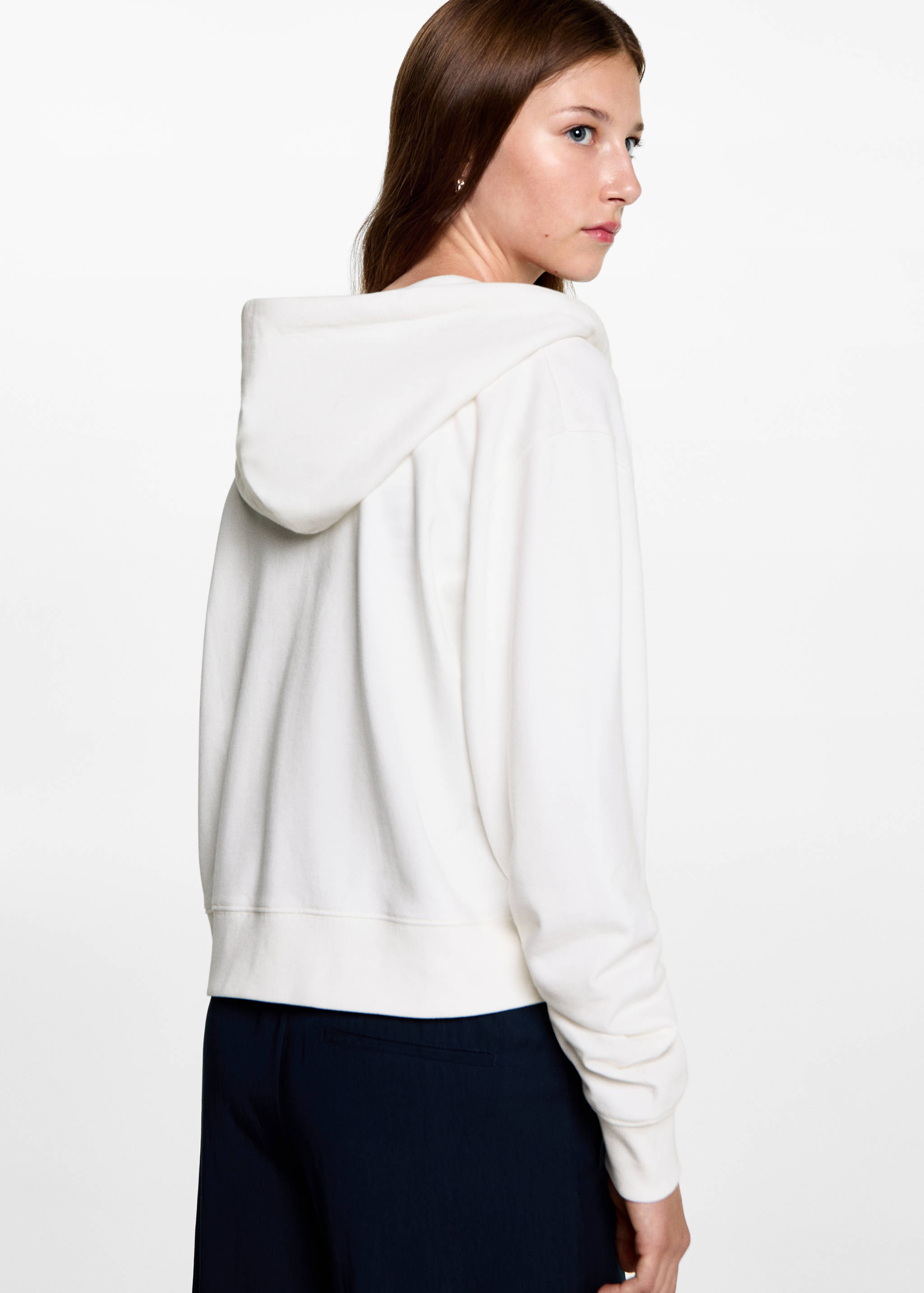 Zipped hoodie - Reverse of the article