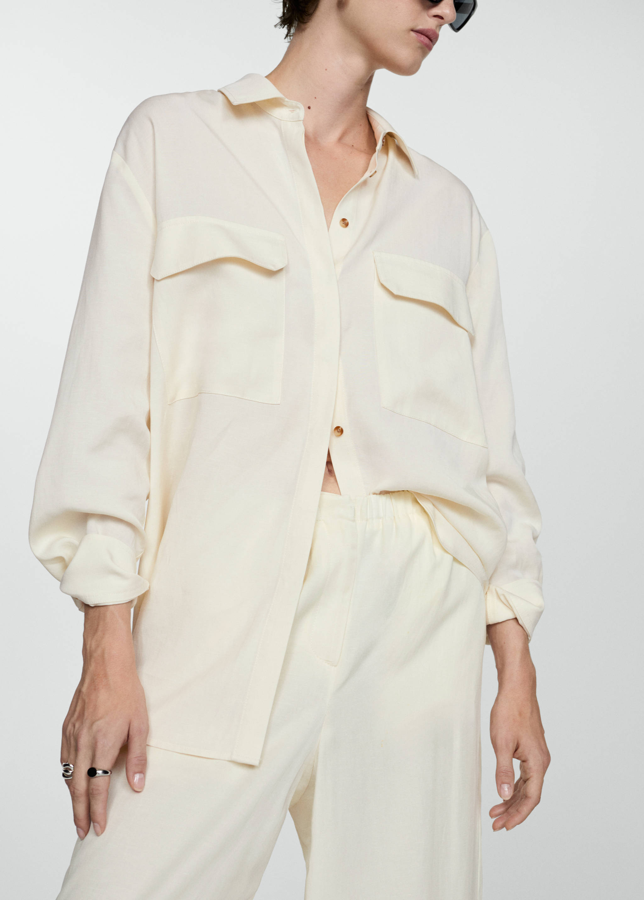 Pantalon wideleg Lyocell - Détail de l'article 1