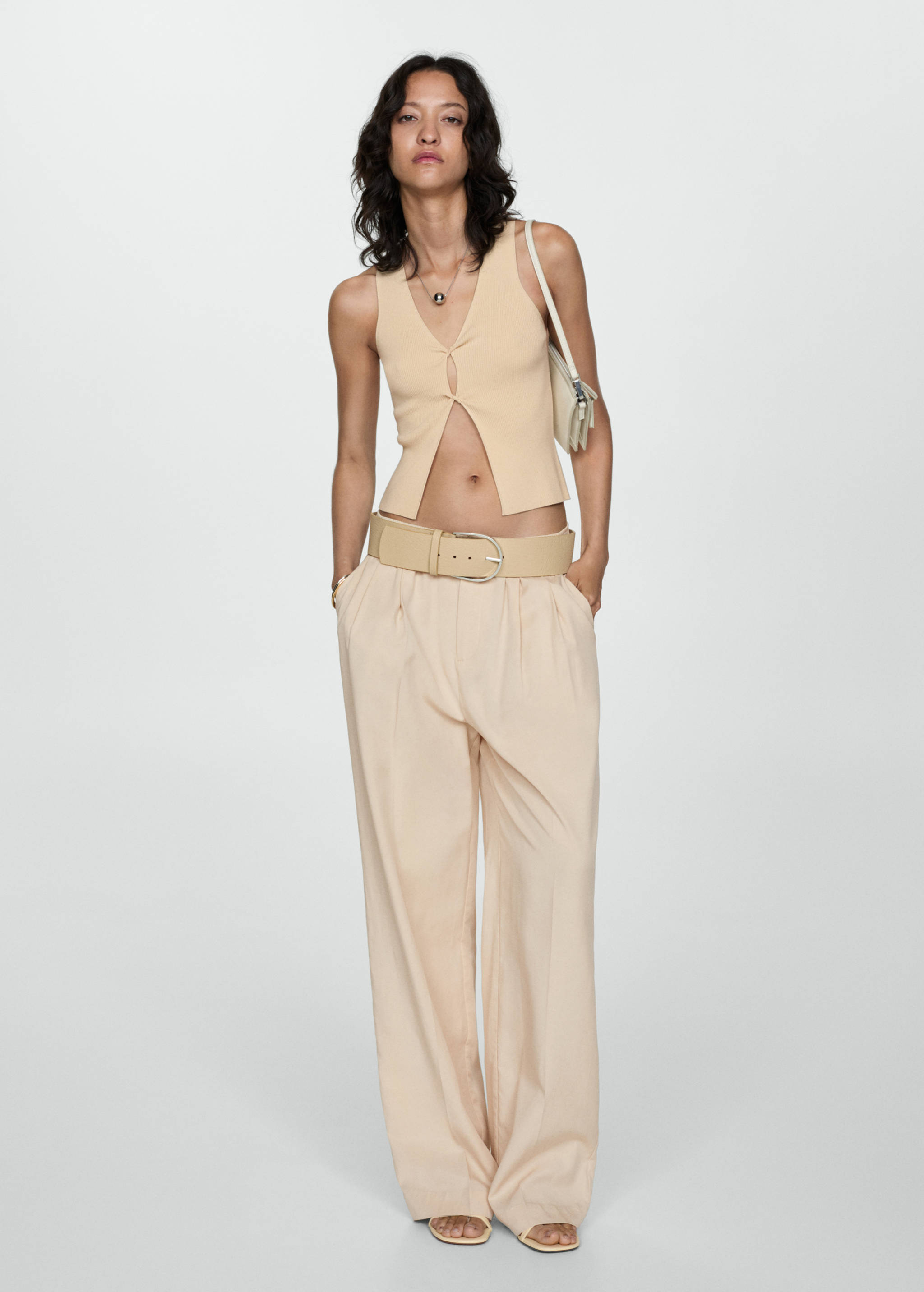 Lyocell pleated trousers - General plane