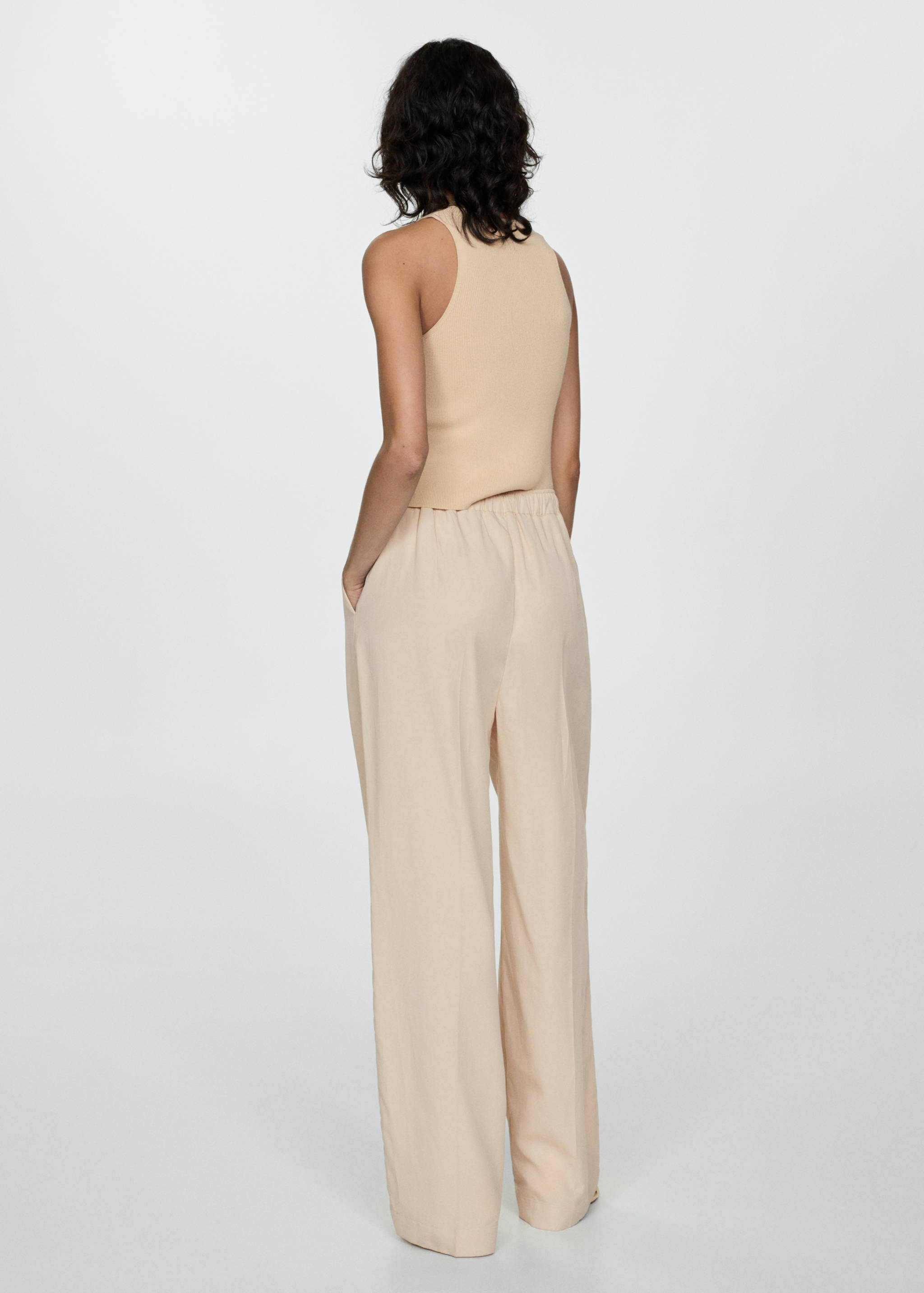 Lyocell pleated trousers - Reverse of the article