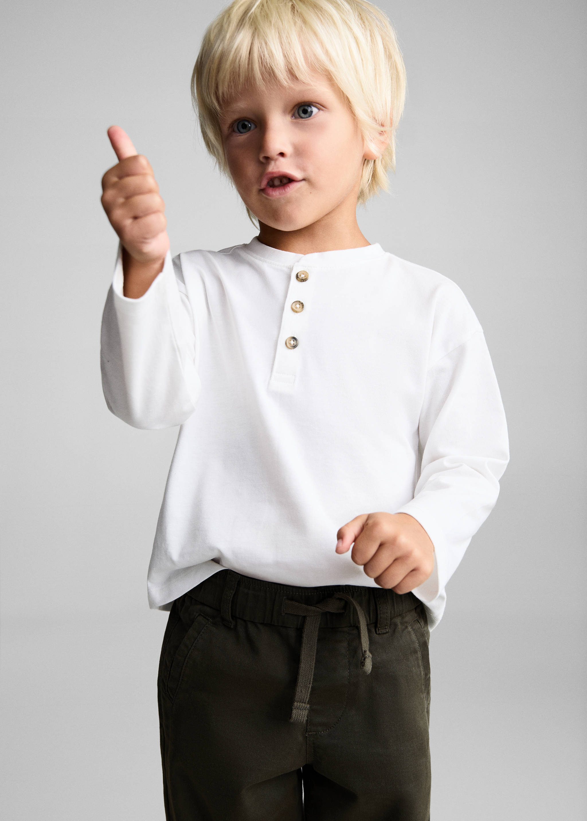 Elastic waist pants - Medium plane