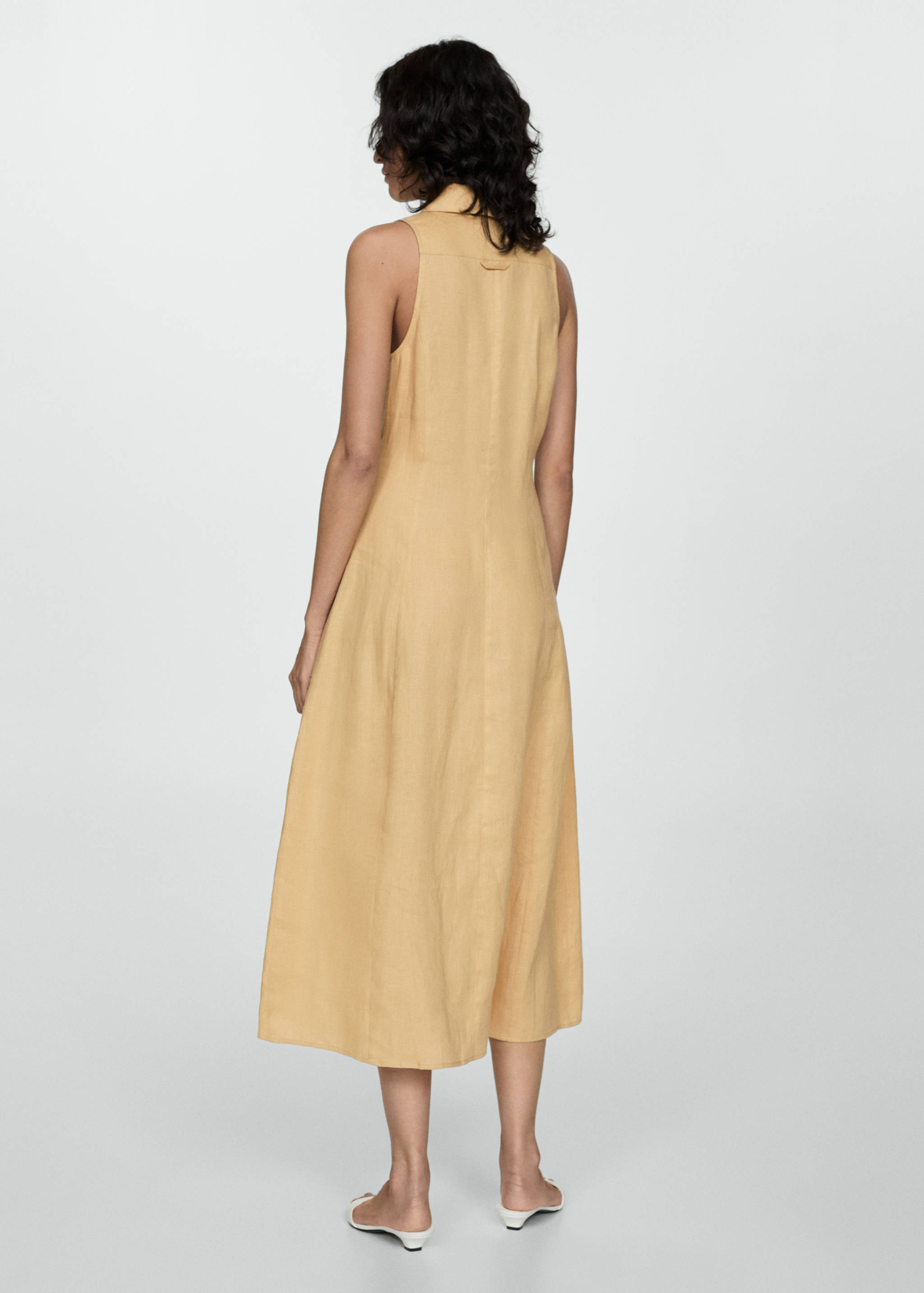 Linen-blend shirt dress - Reverse of the article