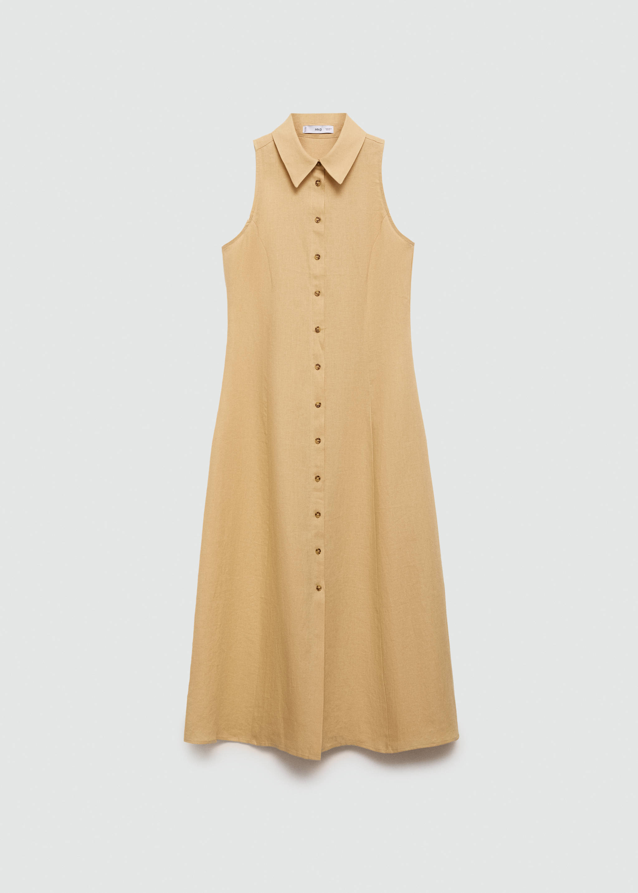 Linen-blend shirt dress - Article without model