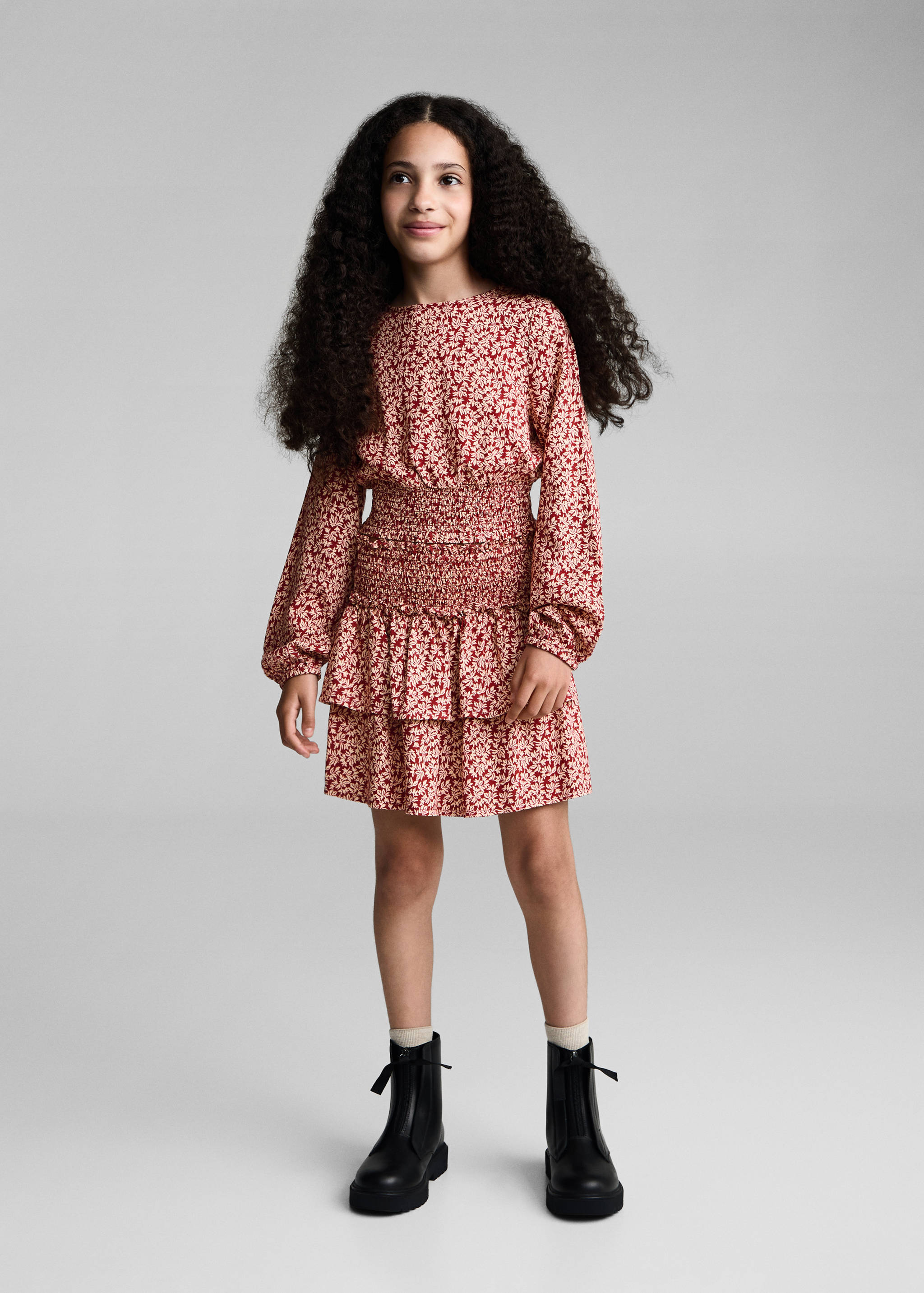 Printed ruffle skirt - General plane