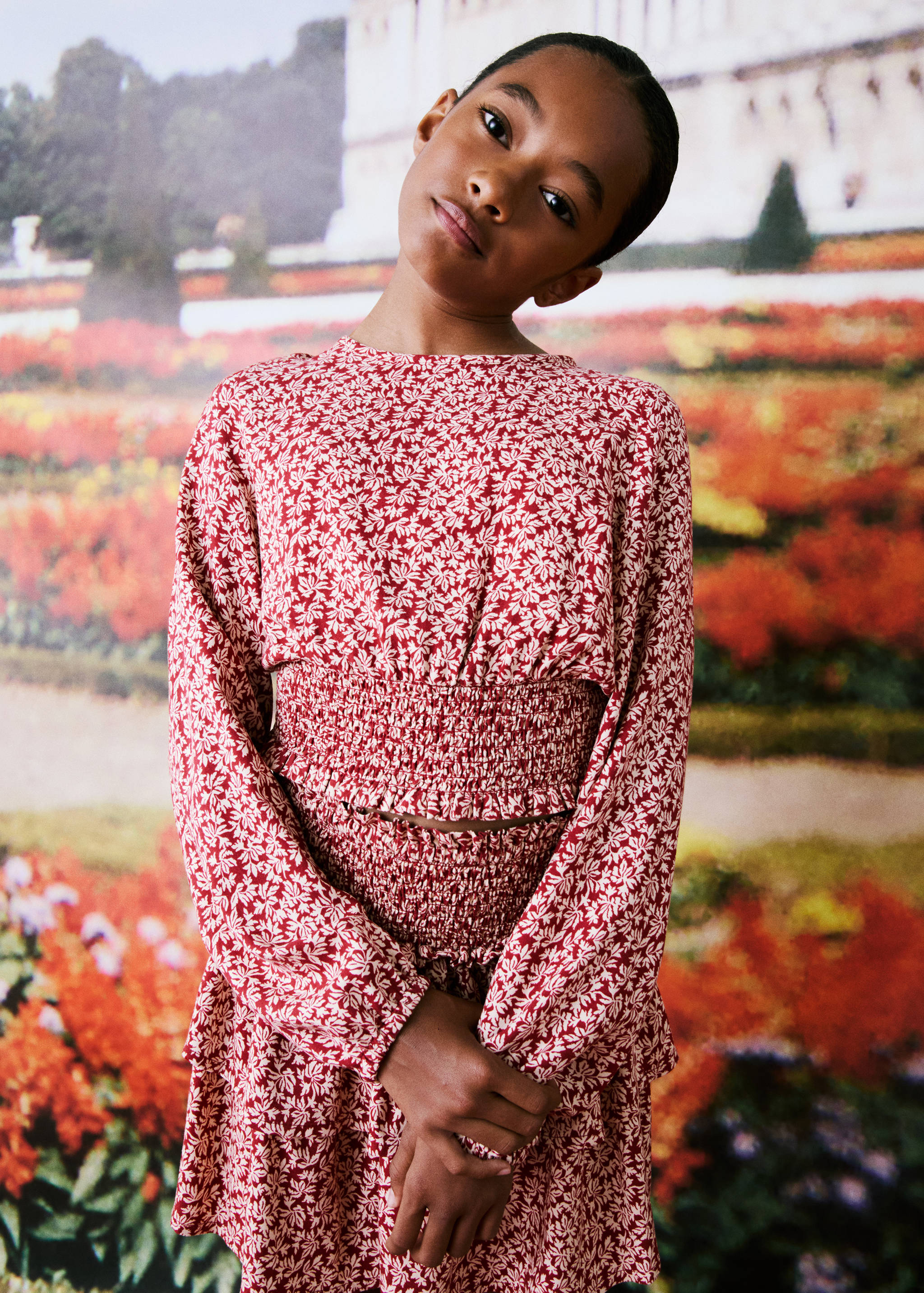 Printed ruffle skirt - Details of the article 7