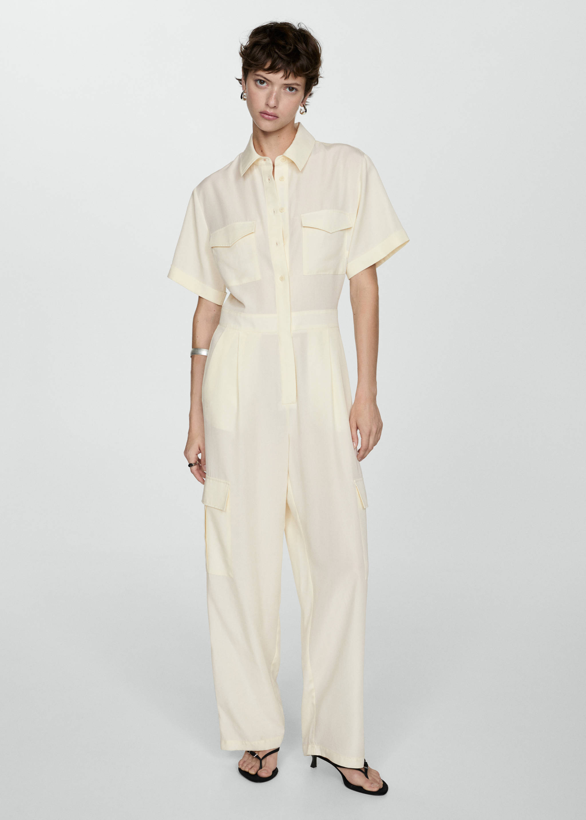 Lyocell shirt jumpsuit - General plane