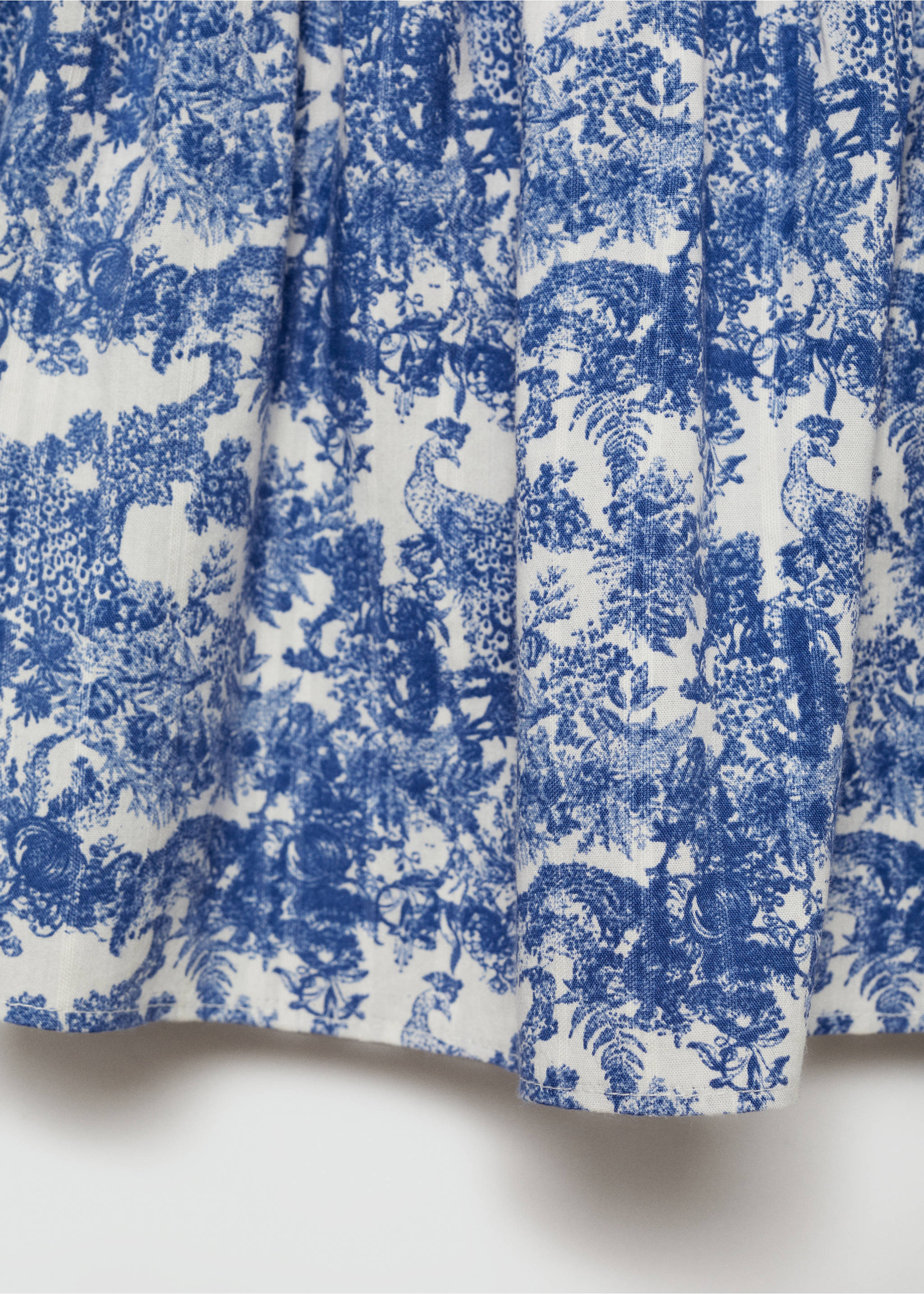 Plisirana suknja s printom - Detalji artikla 0, Plava. Ref: 77083287-00.