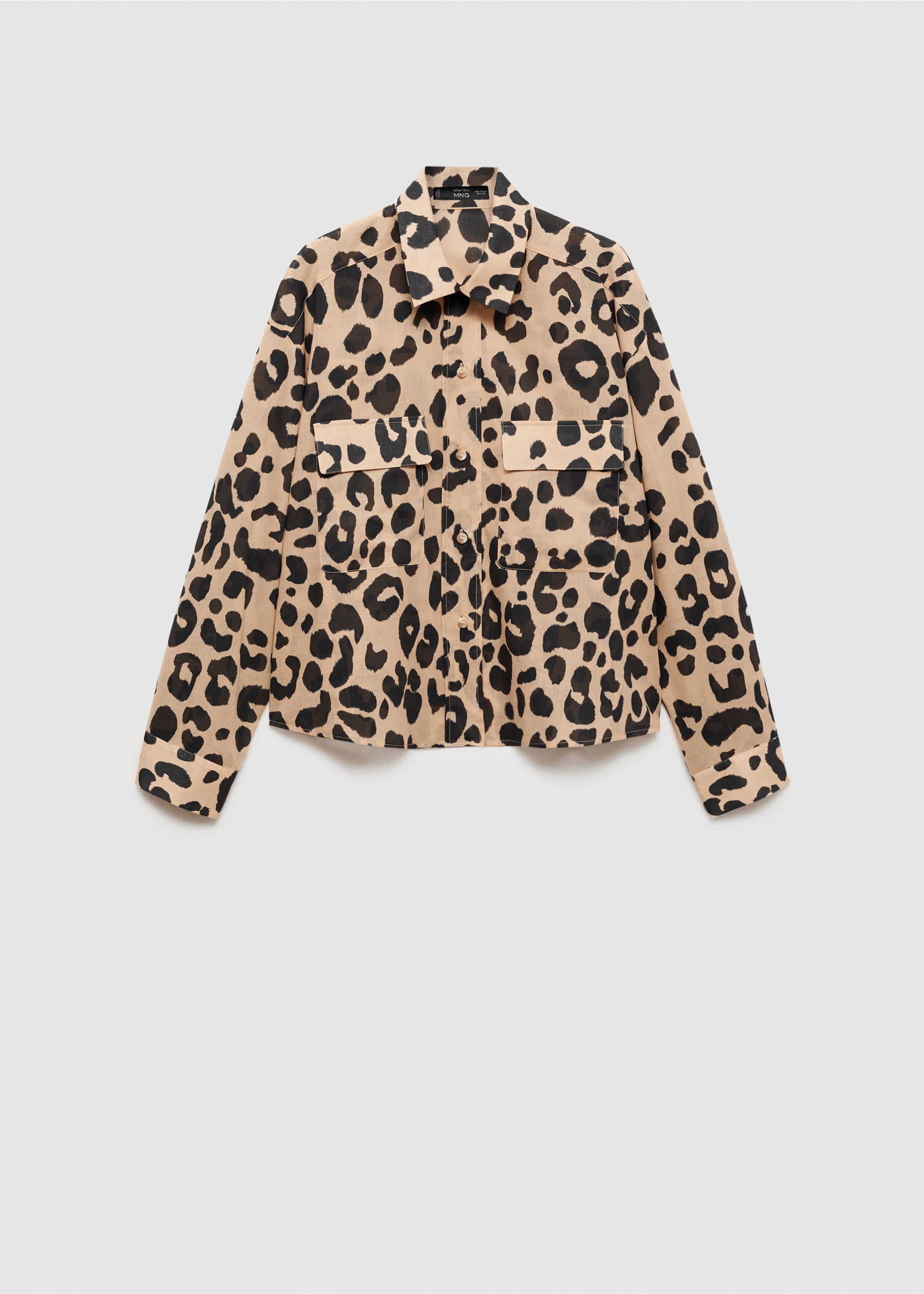 Hemd mit Animal-Print - Artikel ohne Model, Ecru. Ref: 77083294-00.