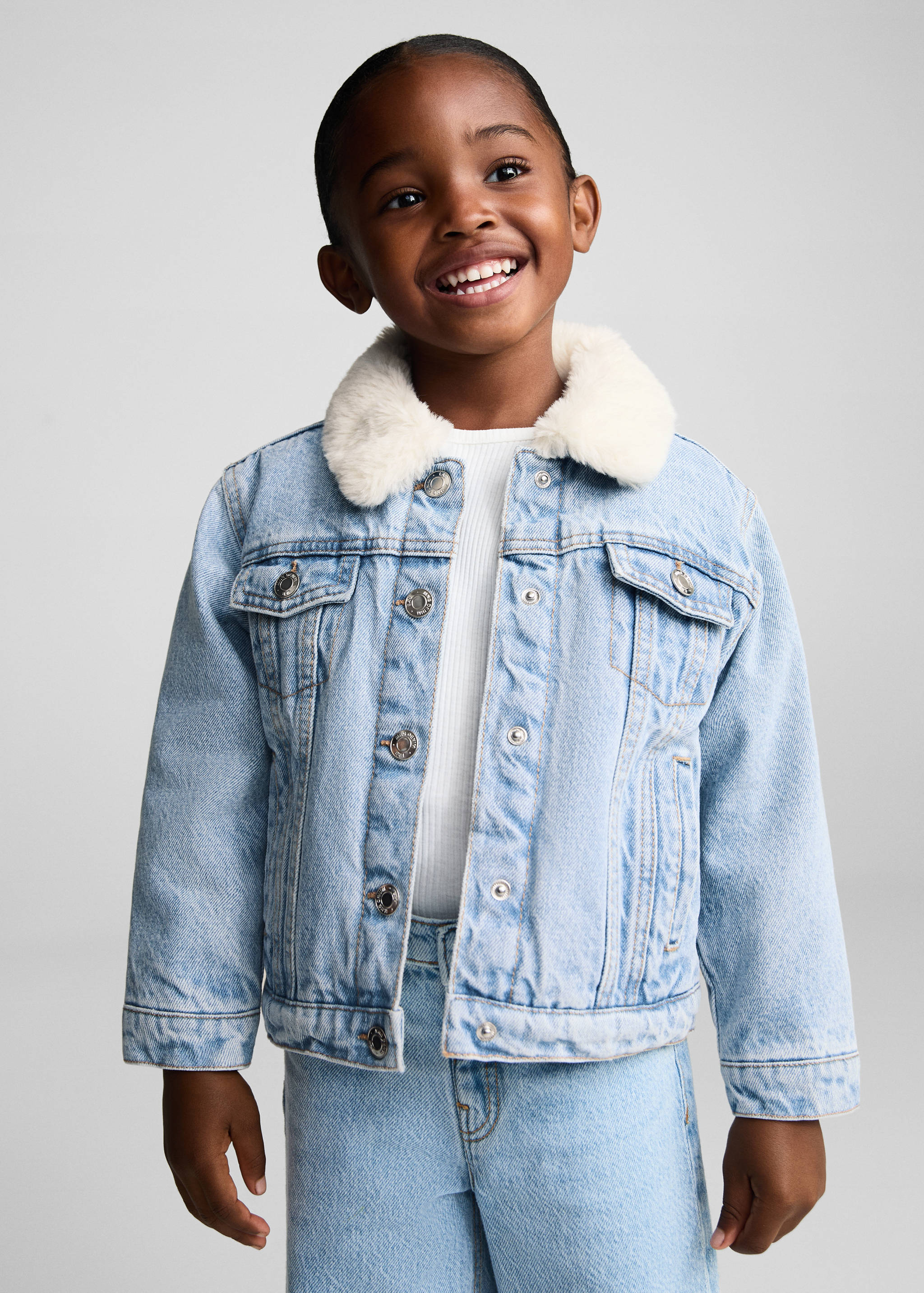 Jacke mit Teddyfell-Innenfutter - Mittlere Ansicht