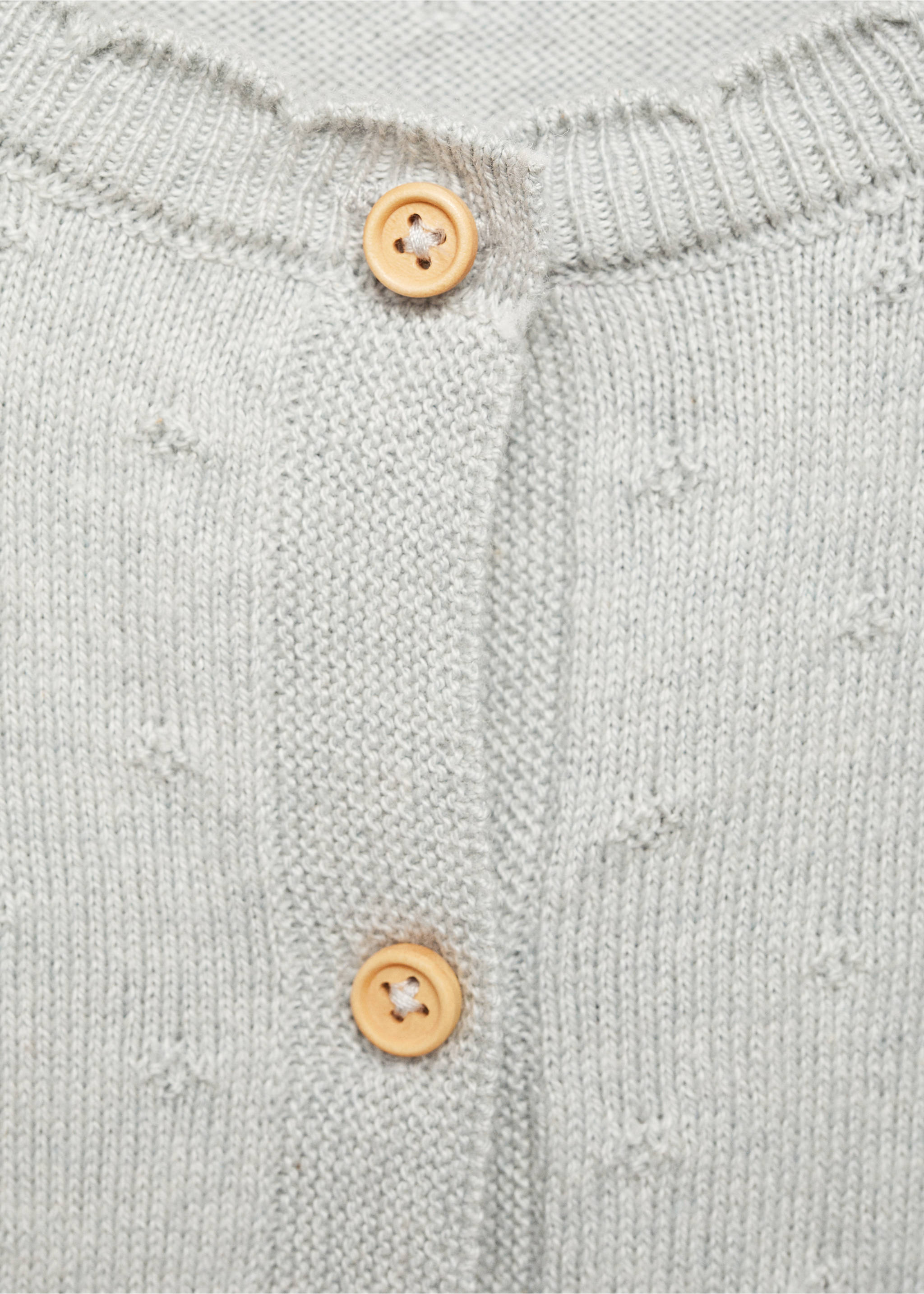 Embroidered knit cardigan - Details of the article 8, Green. Ref: 77083667-00.