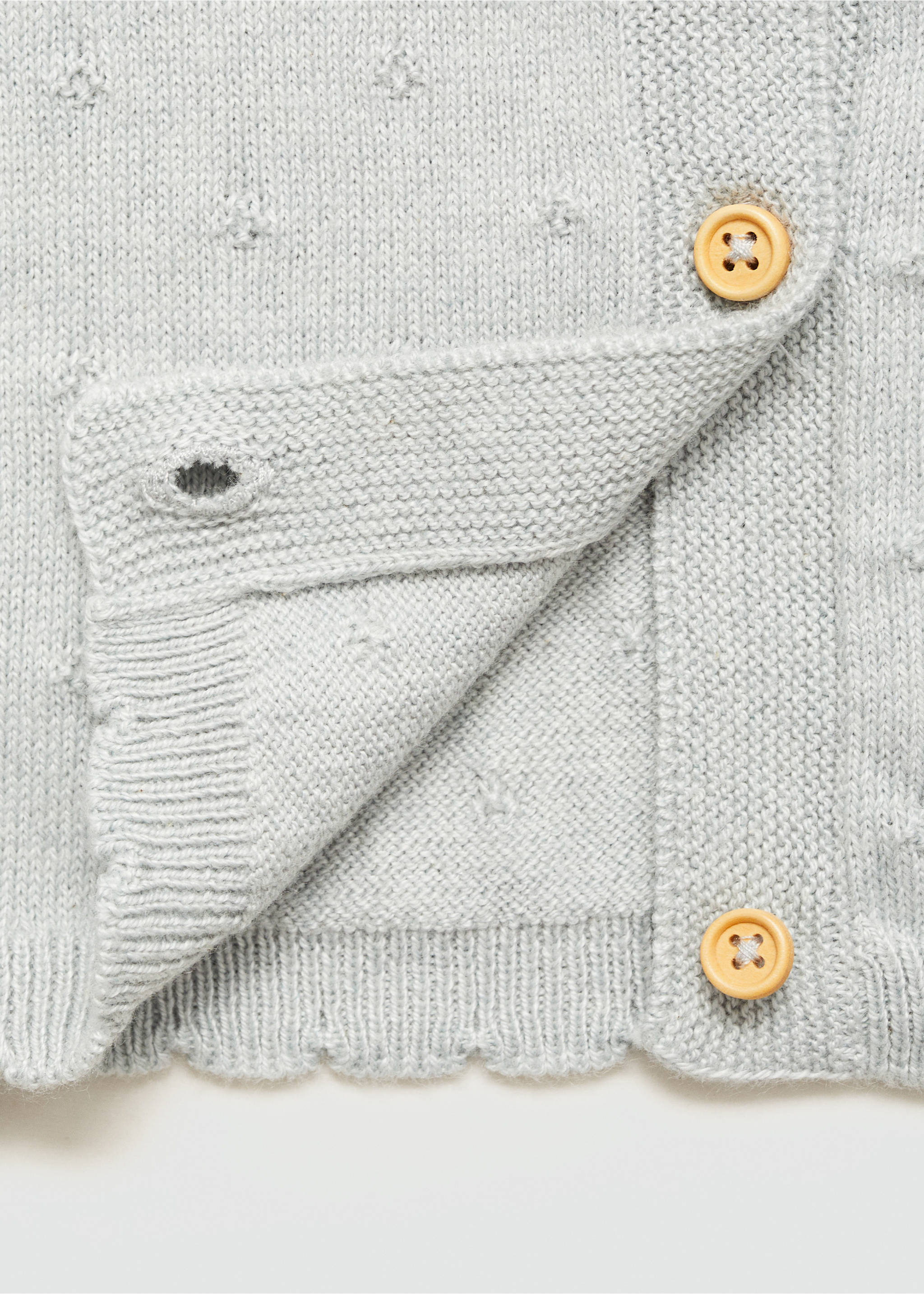 Embroidered knit cardigan - Details of the article 0, Green. Ref: 77083667-00.